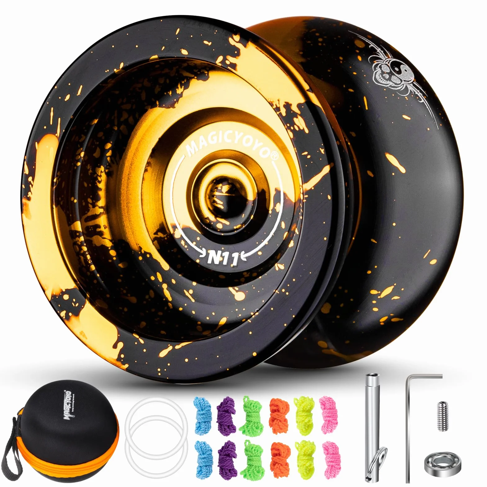 MAGICYOYO JoJo N11 Plus Yoyo Métal Professionnel Réactif Double Usage