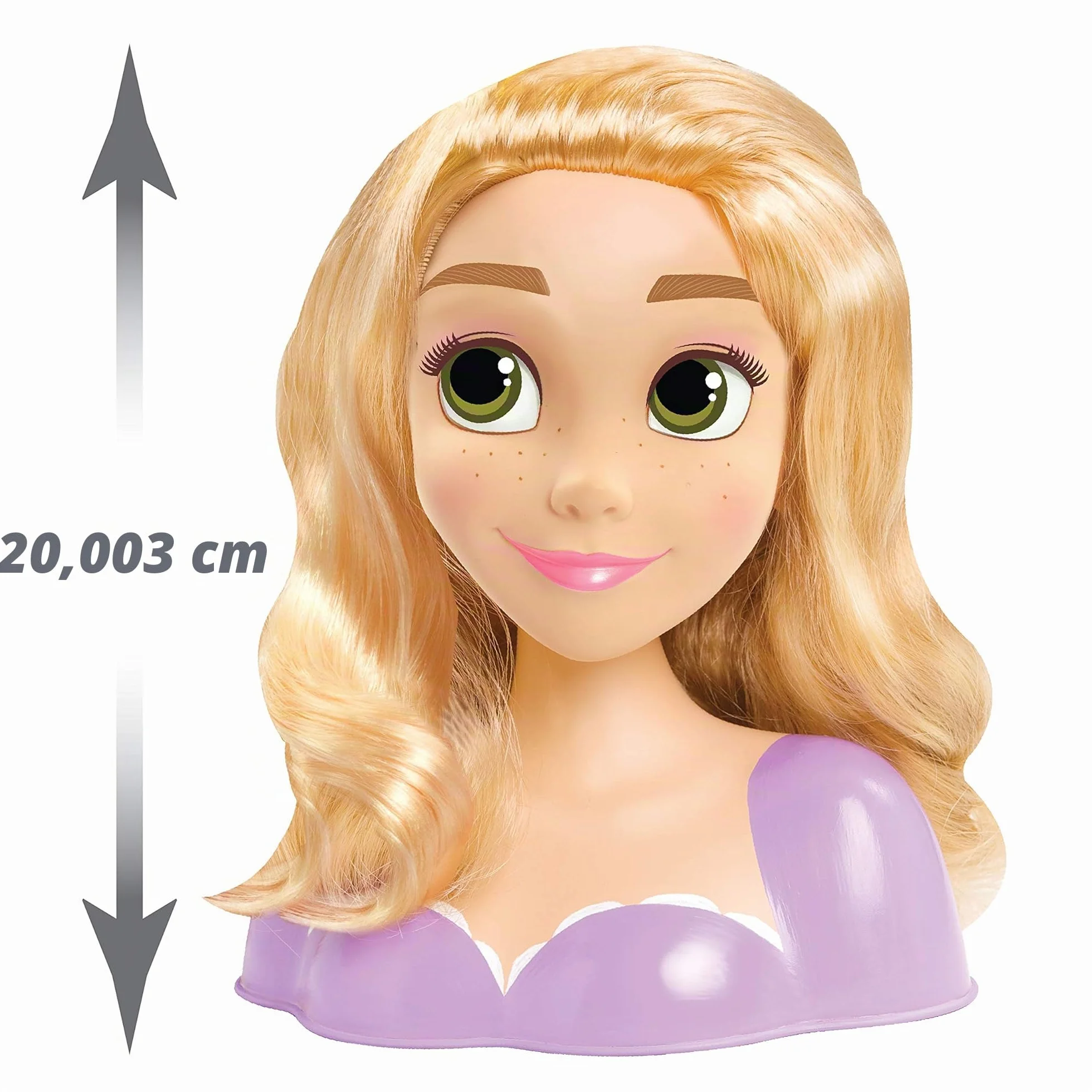 Tête à coiffer Raiponce Princesses Disney, Chevelure Blonde, Coffret de 10 Accessoires, Jouets pour Enfants de 3 Ans et Plus