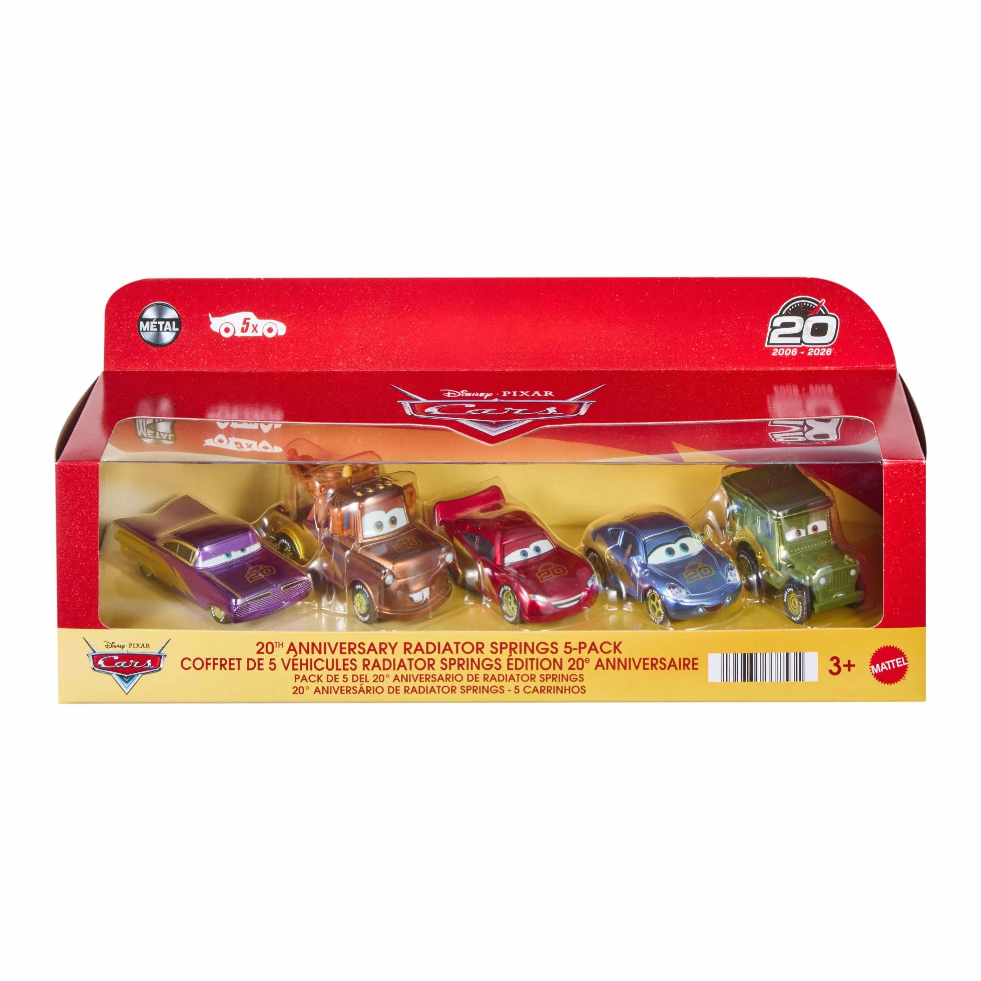 Mattel Disney Pixar Cars Coffret 5 Véhicules Radiator Springs 20ème Anniversaire JMJ85