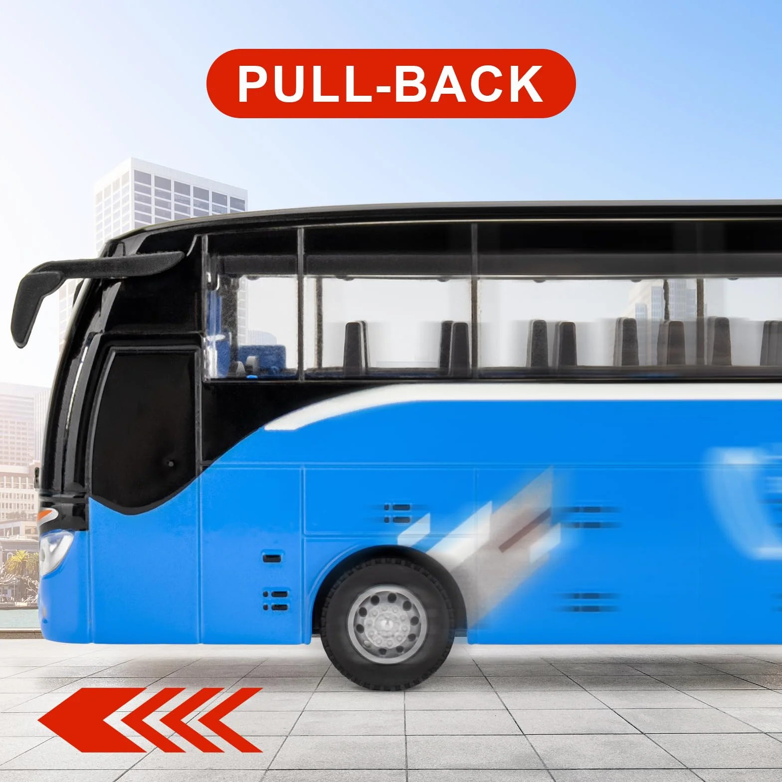 Voiture miniature bus de luxe 1/30 alliage zinc son lumière collectionneurs enfants 3 ans cadeau anniversaire bleu
