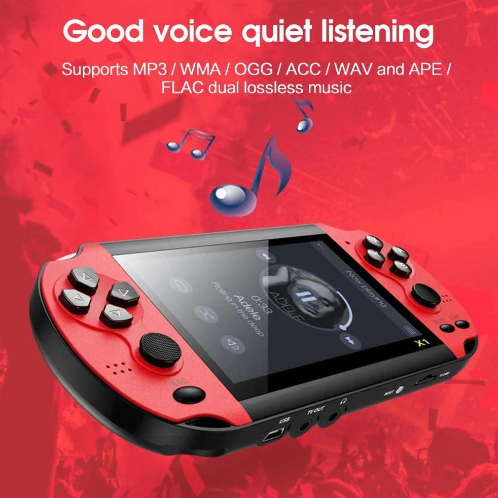 Console de jeu portable 4,3 pouces 10 000 jeux classiques rétro 8 Go écran HD