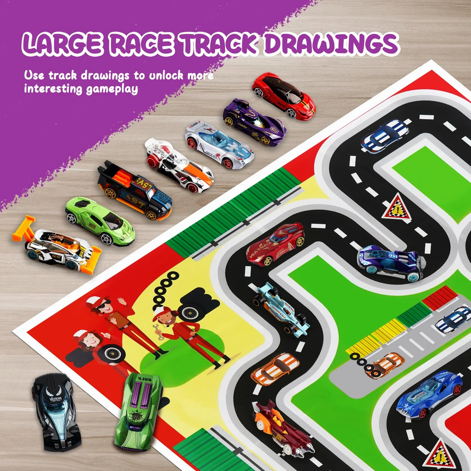Calendrier de l'Avent Enfant 2025 Voiture Jouet 24 Jours 16 Jouets 6 Personnages 3-12 Ans