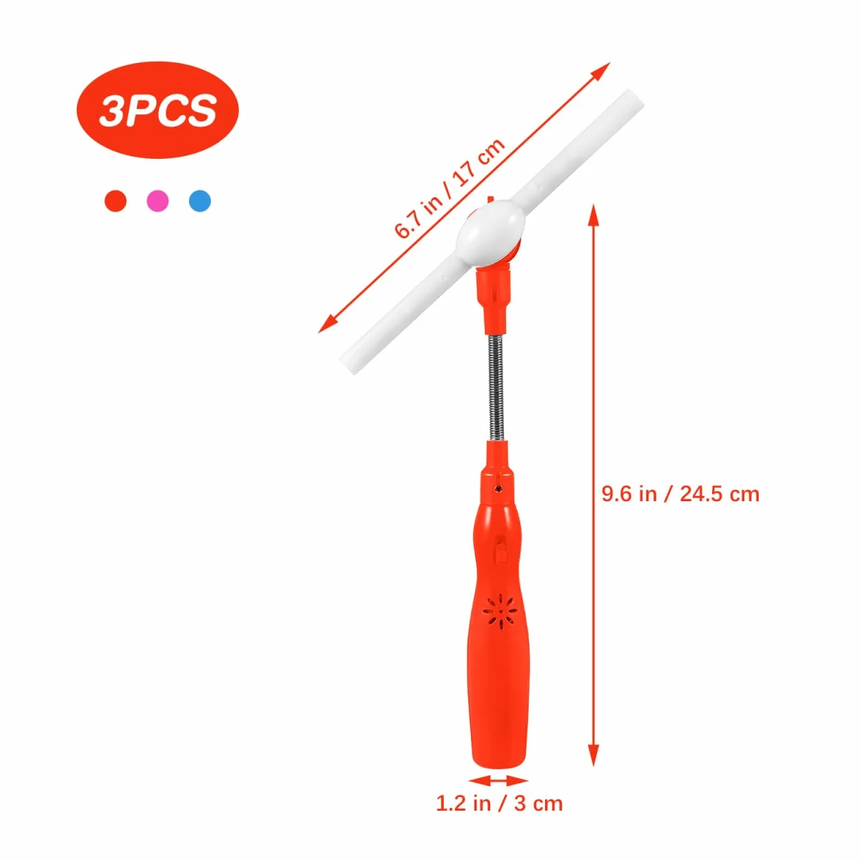 Toyvian Lot de 3 moulins à vent LED clignotants pour enfants
