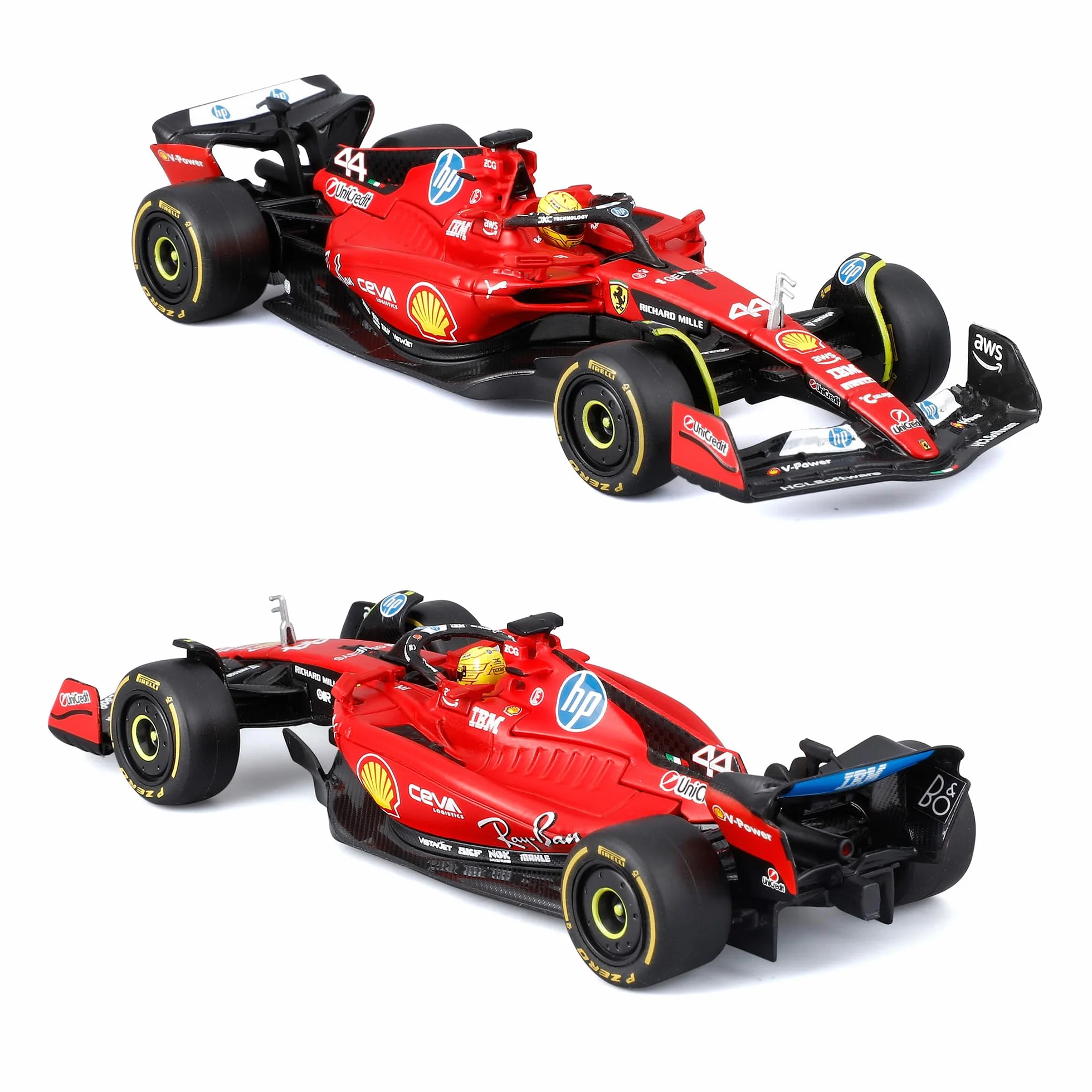 Bburago Ferrari SF-23 Test Fiorano Lewis Hamilton 1:43 Diecast Voiture, Réplique Officielle 2025