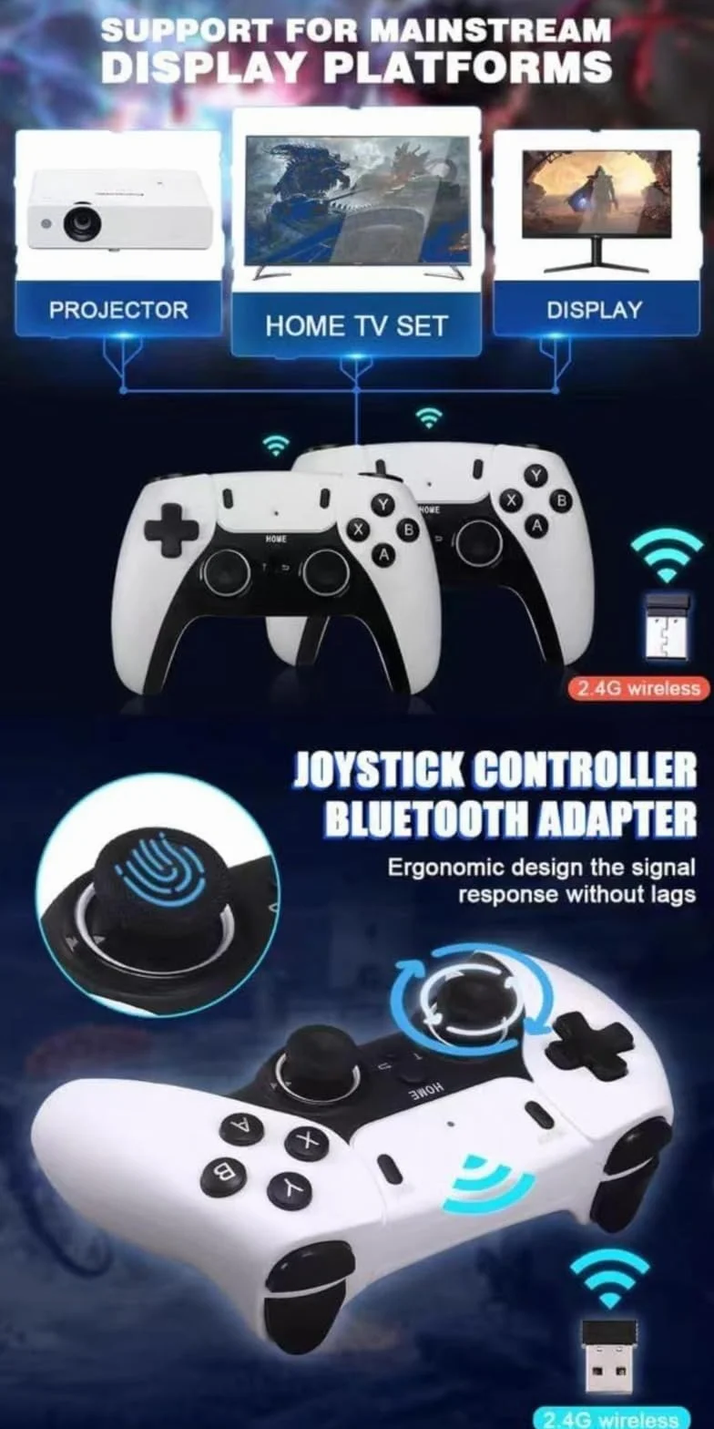 Console de jeu d'arcade rétro sans fil M15 2,4 G 64 Go/128 Go plus de 20 000 jeux intégrés