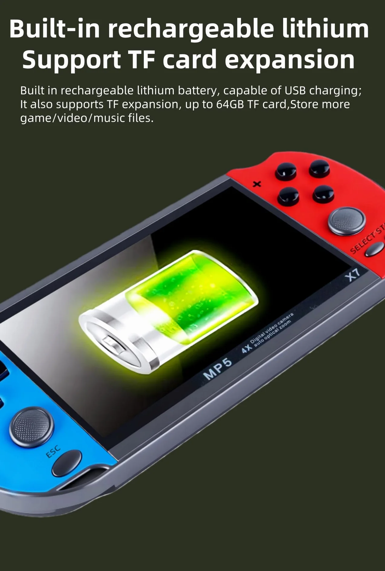 Console de Jeu Rétro Portable 3000 Jeux Intégrés Simulateurs Vidéo Musique Cadeau Enfants