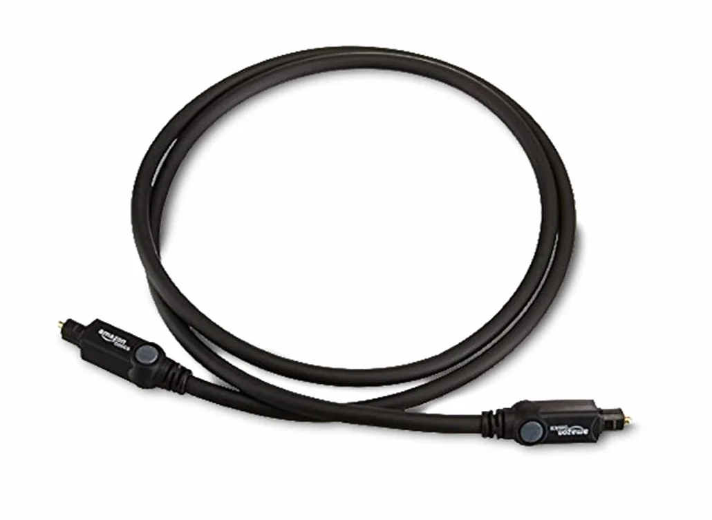 Amazon Basics Câble Optique Audio Numérique TOSLINK 1 m Noir