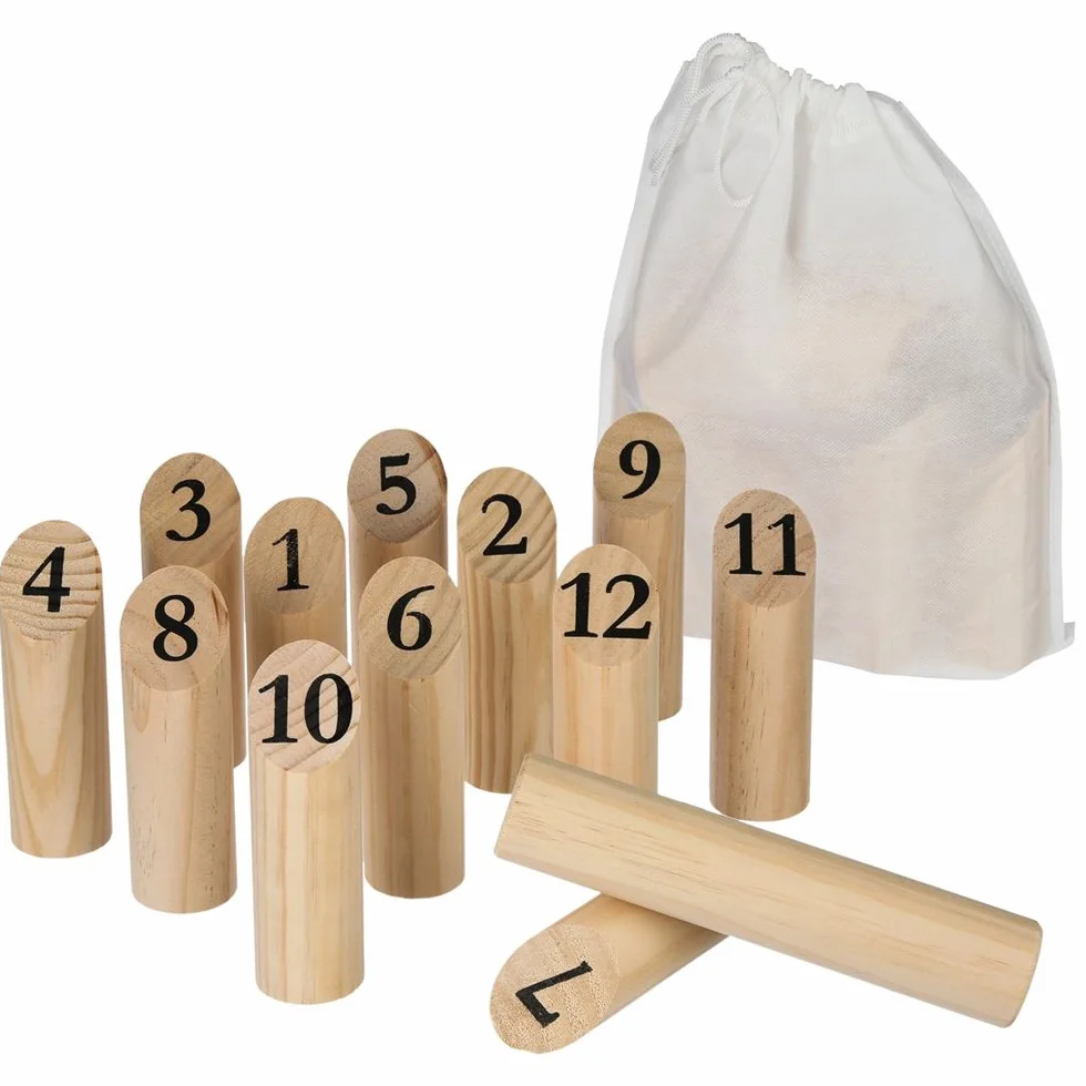 Jeu de quilles en bois Beige