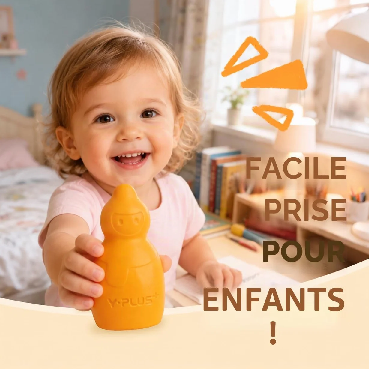 YPLUS Crayons de Cire Empilables Bonhomme de Neige – 8 Couleurs Vives, Lavables et Non Toxiques