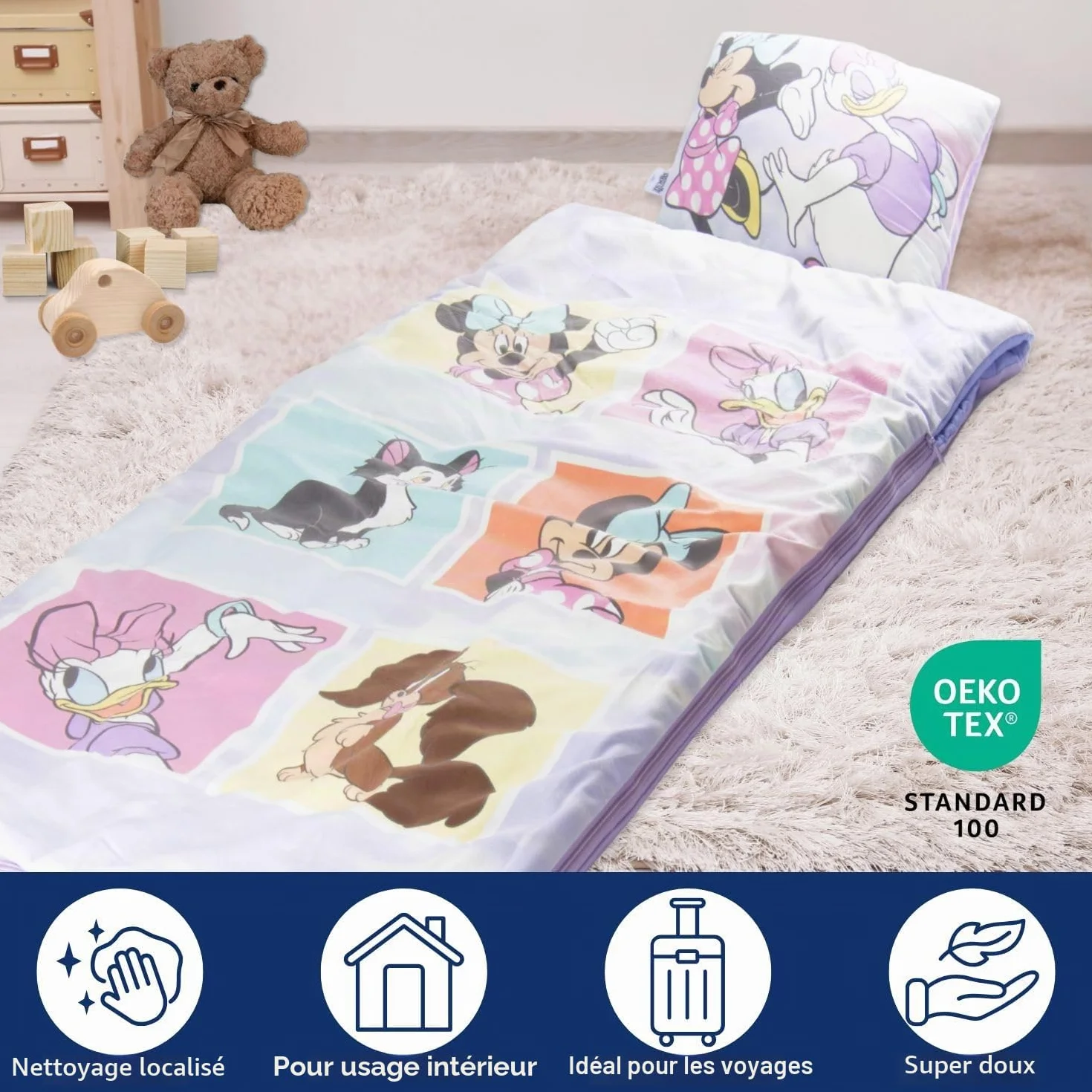 Gigoteuse et Coussin Douillet pour Enfant, Lot de 2 – Douce avec poignée de Transport