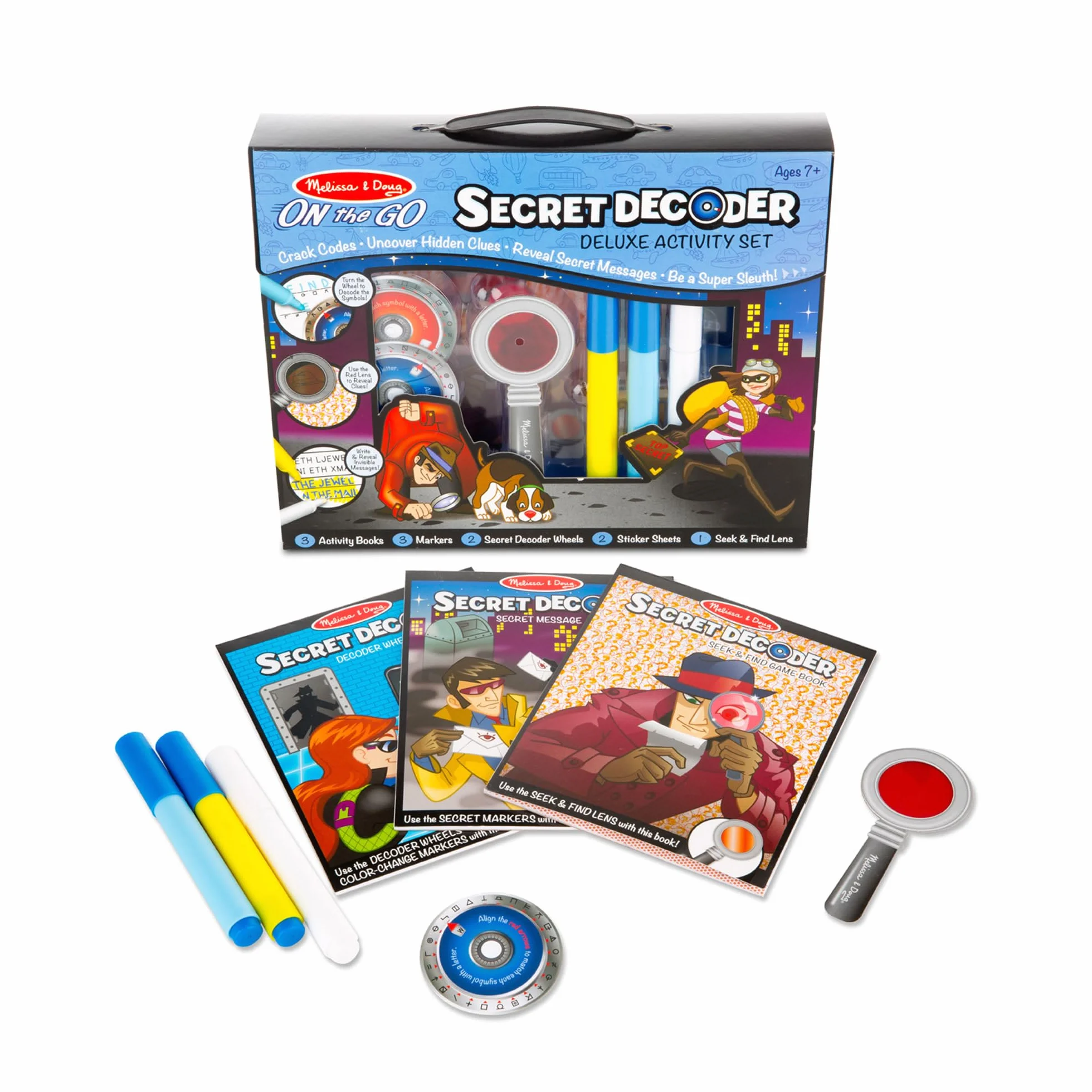 Melissa & Doug Kit De Détective 50 Activités Codes Enigmes Mystères Jeu Imitation Jouet En Bois