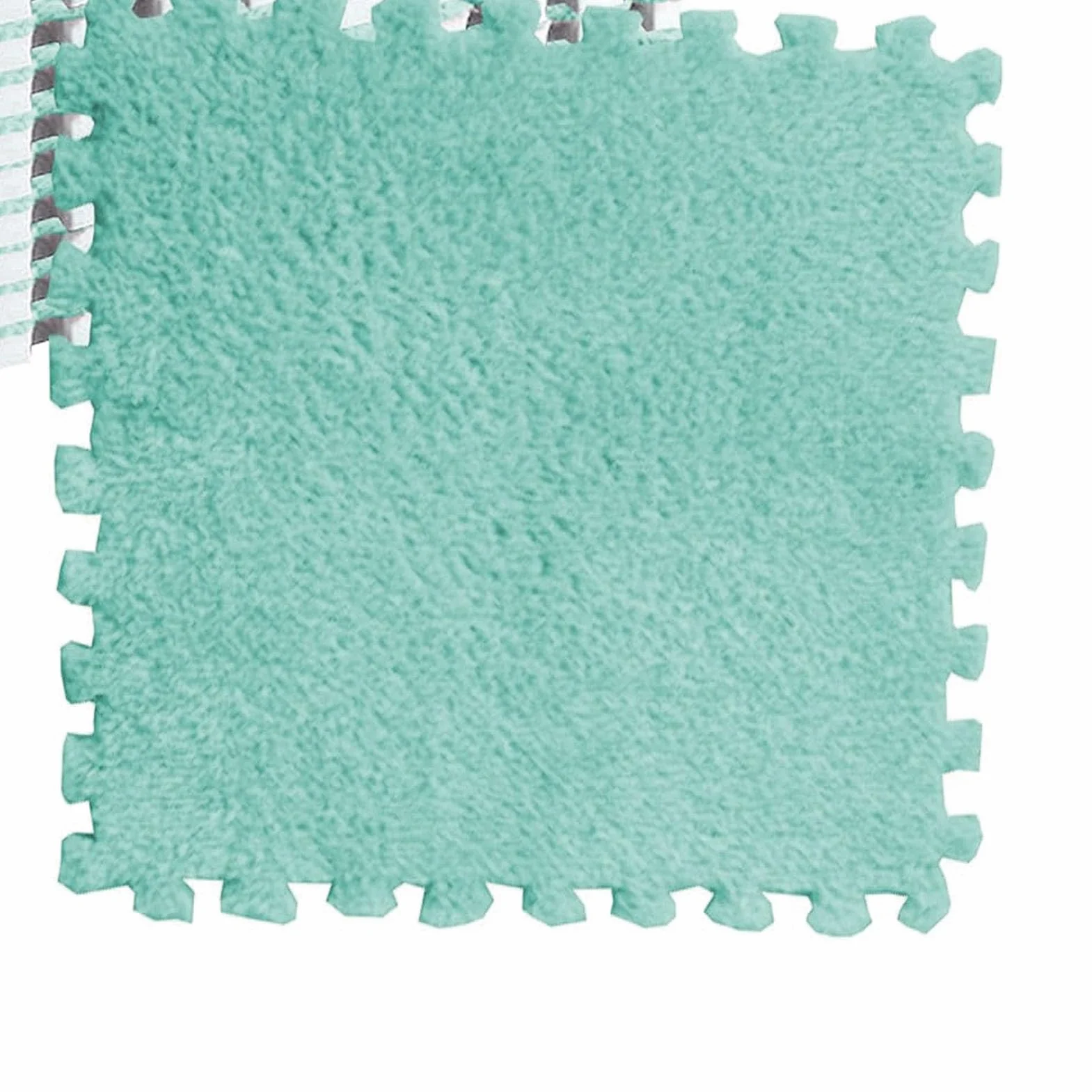 Tapis de Sol en Mousse Puzzle 30x3cm Menthe Verte, Tapis de Jeu Antidérapant