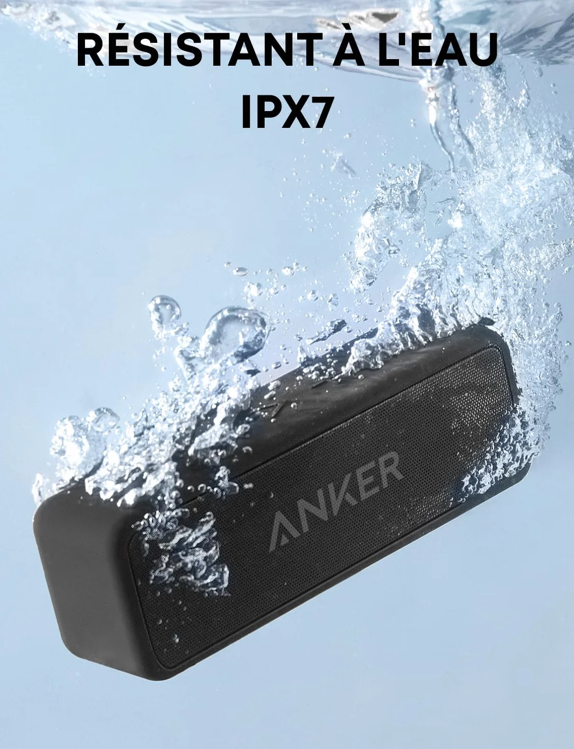 Soundcore Anker 2 Enceinte Bluetooth IPX7 24H Autonomie 20m Portée