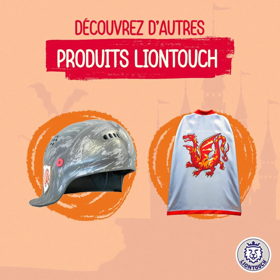 Liontouch Épée et Bouclier Dragon Ambré Ensemble Chevalier Médiéval Enfants 3-8 Ans Armes Sûres Déguisement