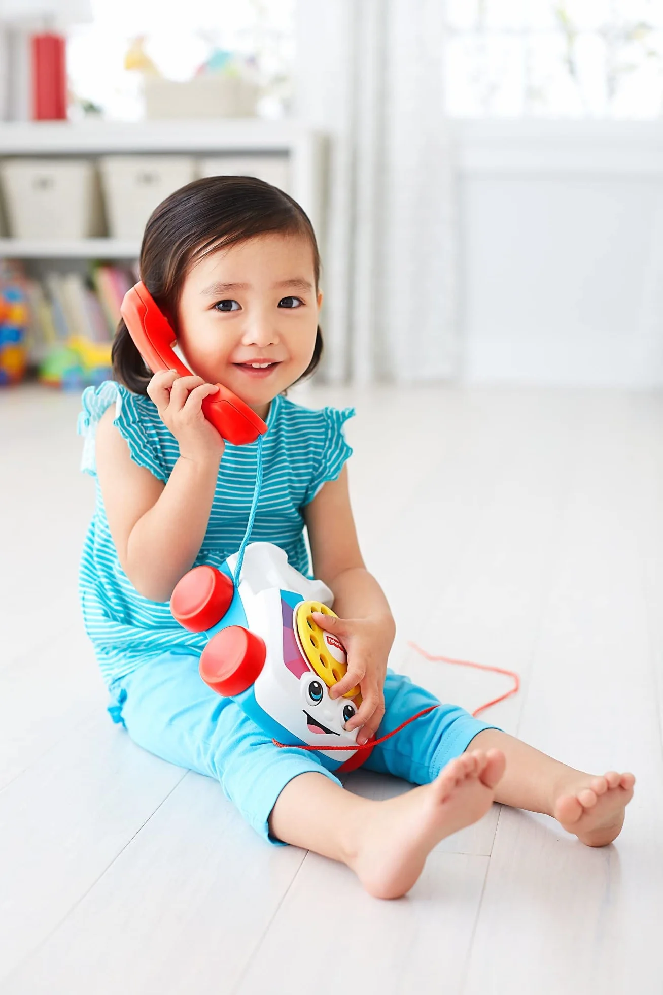 Fisher-Price Mon Téléphone Mobile Jouet bébé, Cadran factice Rotatif, Apprendre Chiffres Couleurs, 12 Mois+, FGW66