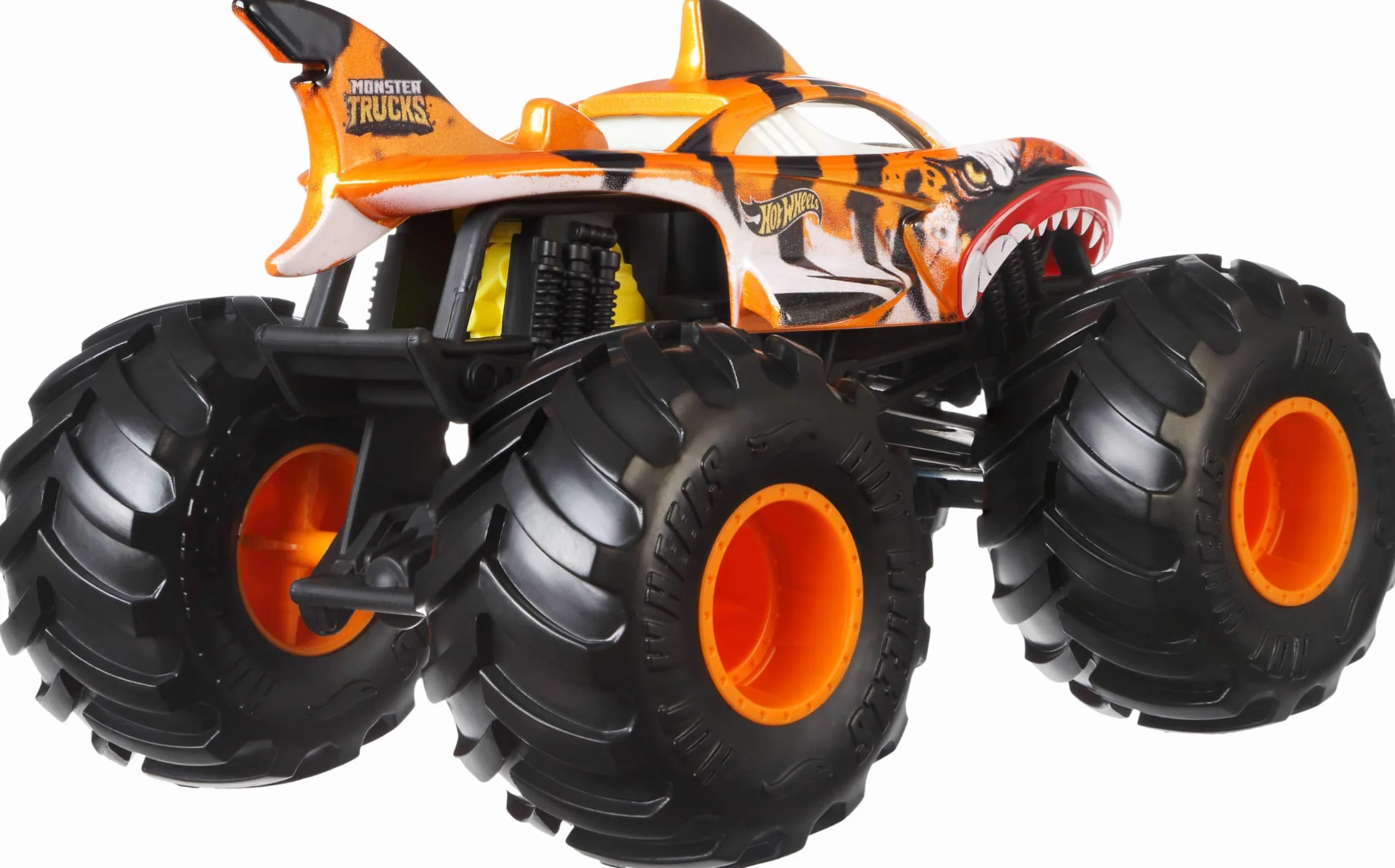 Hot Wheels Monster Trucks Tiger Shark 1/24 Véhicule surdimensionné Roues géantes JDR02