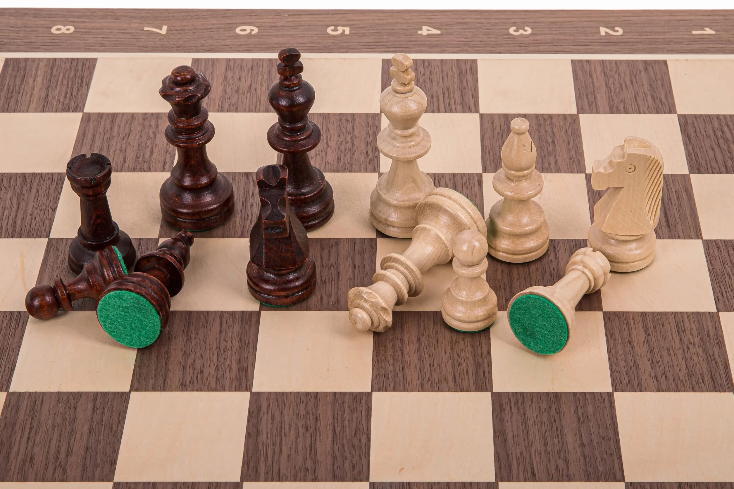 Square - Pro Set de Jeu d'échecs no 5 - Noyer LUX - Échiquier + Pièces d'échecs - Staunton 5