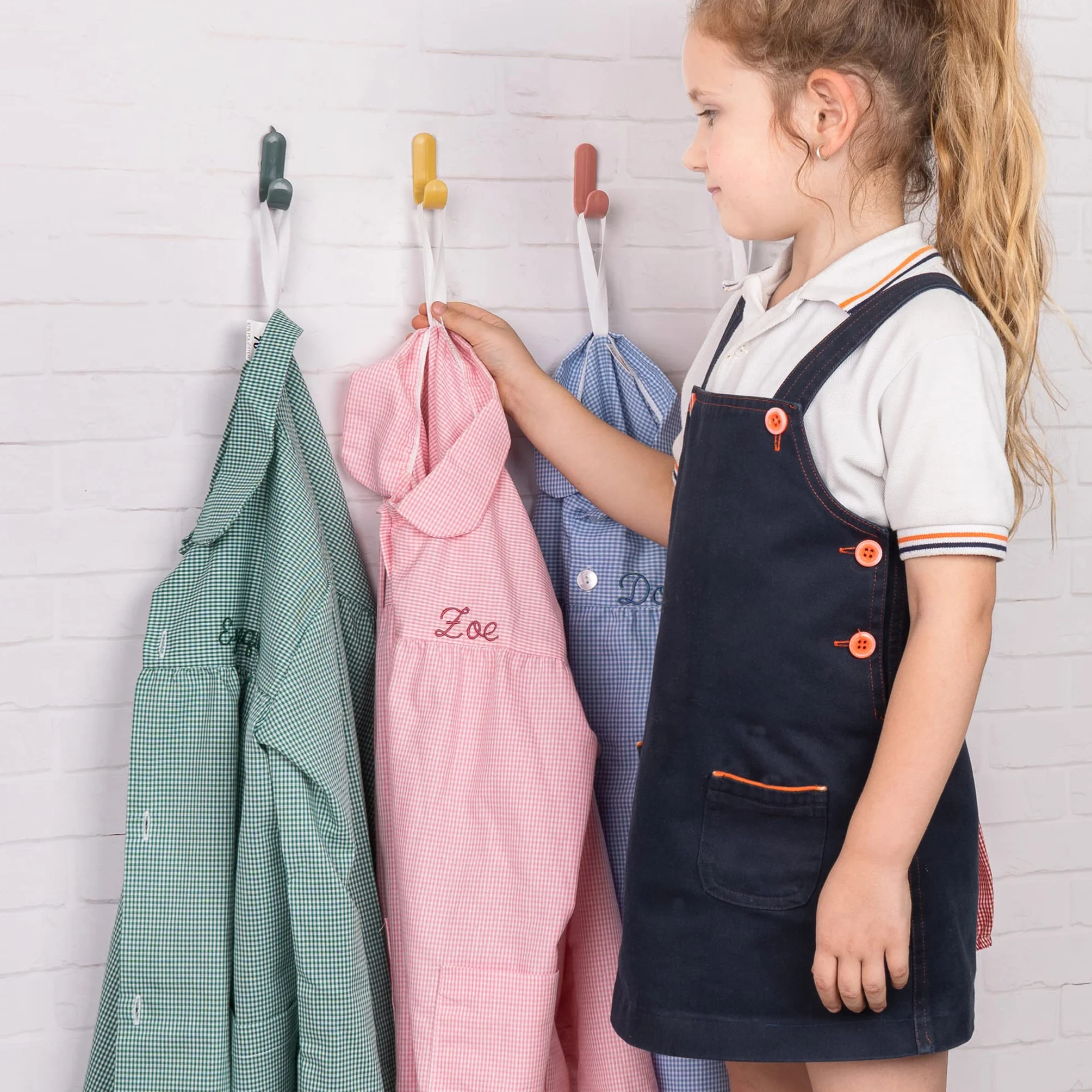 Blouse Écolier Personnalisée avec Nom pour Enfants à Carreaux 3-6 Ans