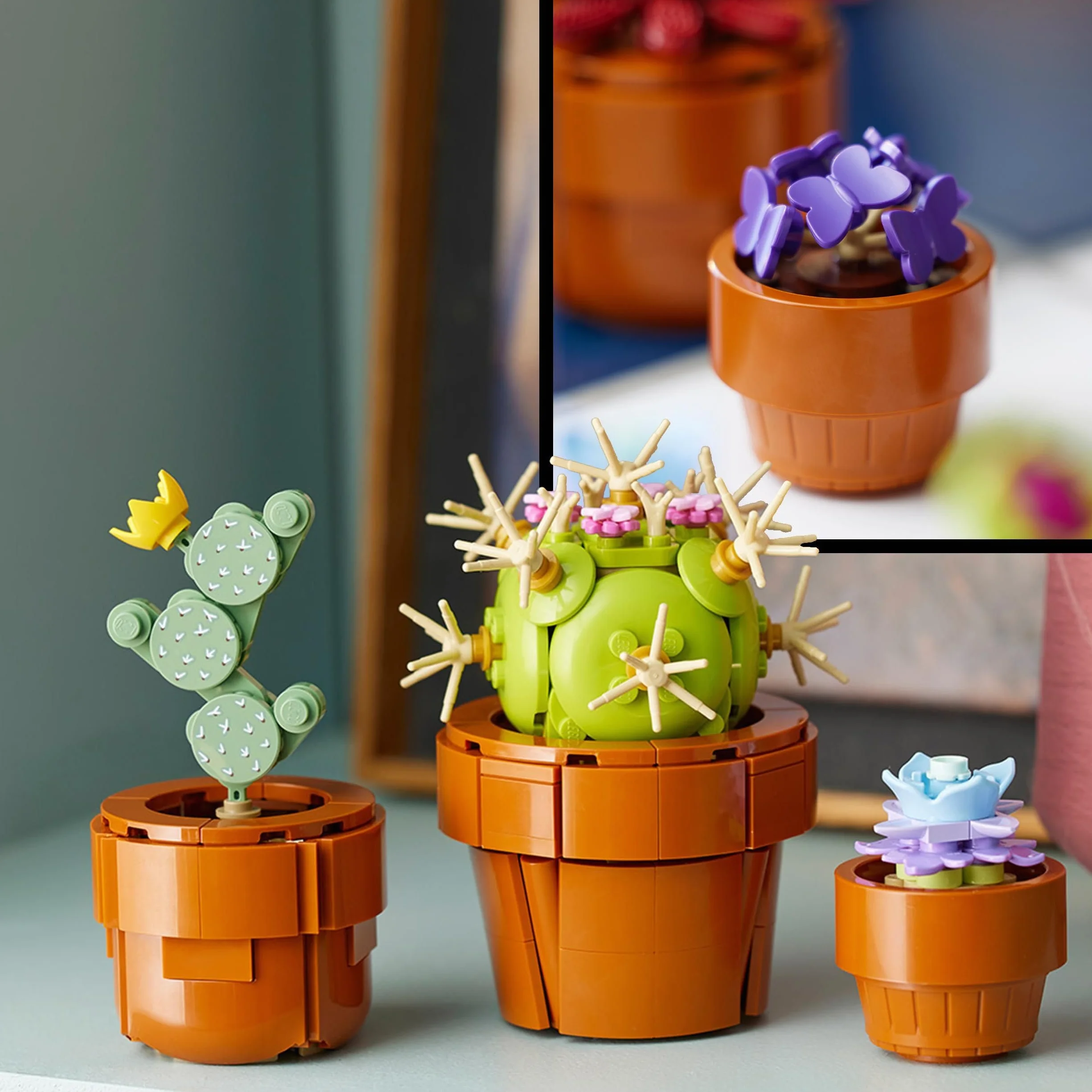 LEGO Botanicals Les Plantes Miniatures 10329 9 Plantes artificielles Cactus à Construire pour Adulte