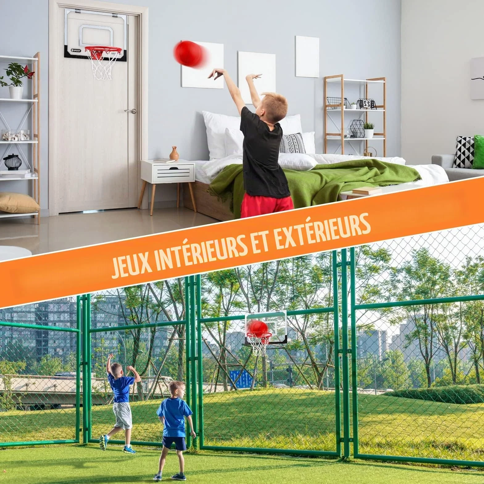 Dreamon Mini Panier de Basket Enfant Interieur Mural Bureau Jouets Sport Garçon