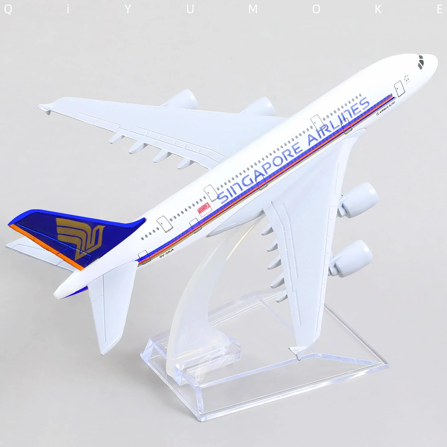 Singapore Airlines A380 1/400 Modèle d'avion en Métal Moulé sous Pression avec Support