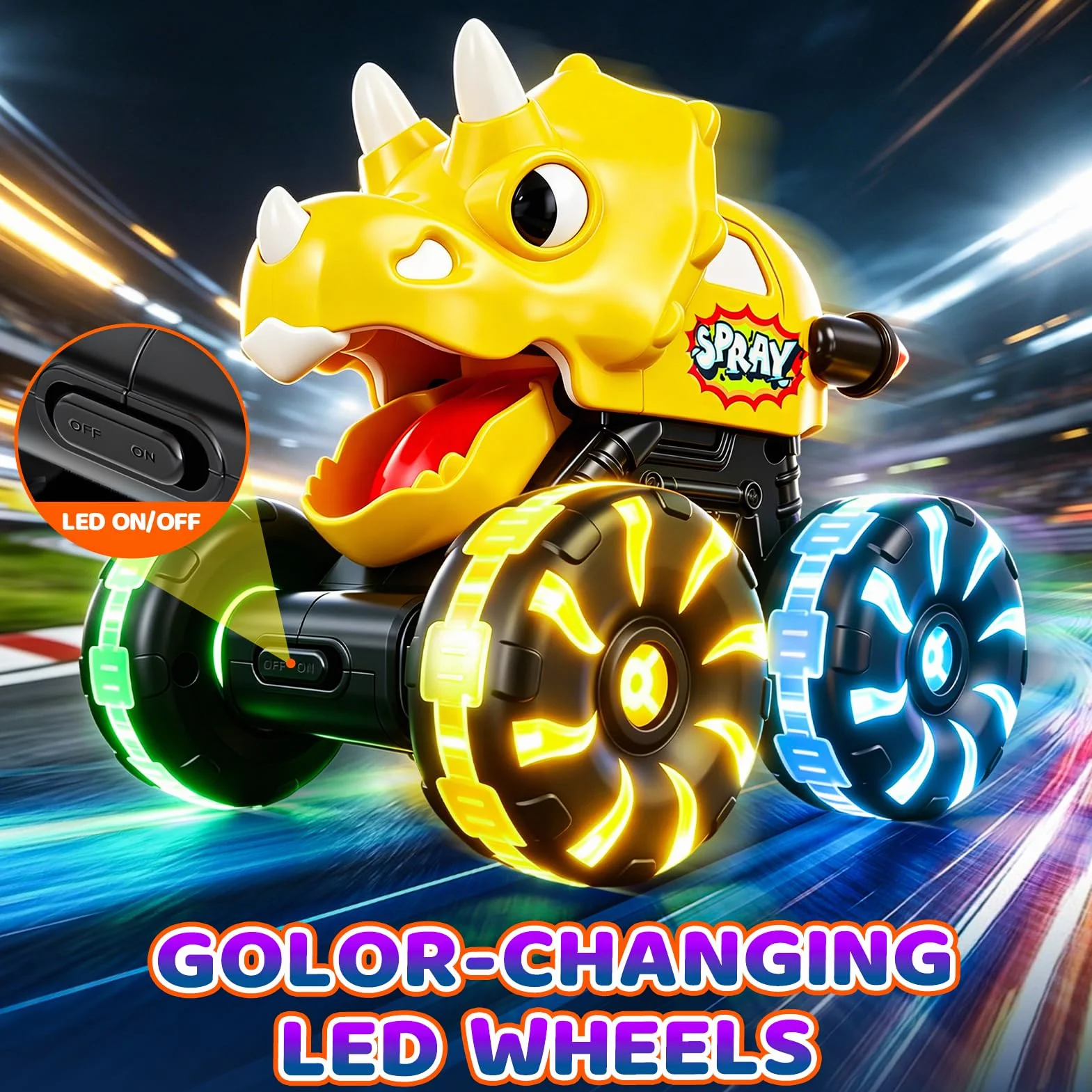 EUCOCO Monster Truck Jouet Dinosaure Voiture Enfant 1-5 Ans Cadeau Anniversaire