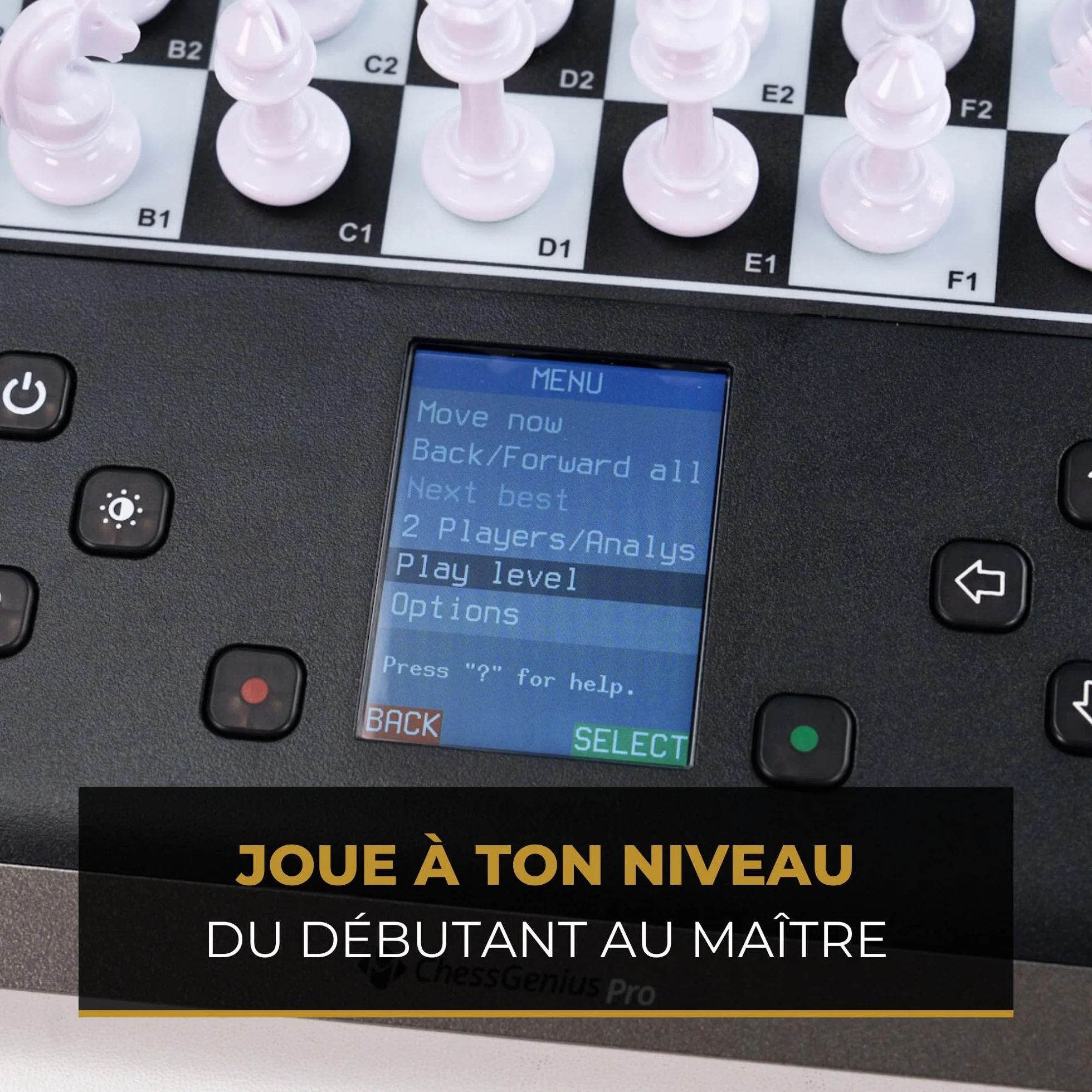 Millennium ChessGenius Pro Ordinateur d'échecs pour débutants et joueurs confirmés,entraîneur d'échecs intelligent offrant de nombreuses possibilités d'entraînement et différents niveaux de difficulté