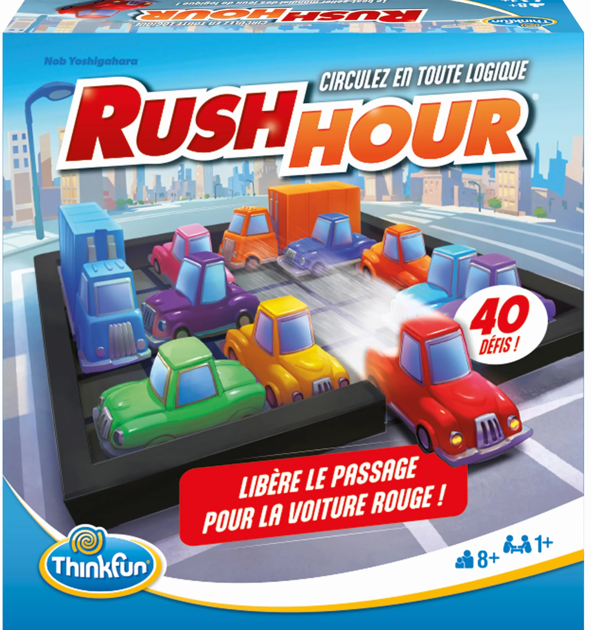 Ravensburger ThinkFun Rush Hour, Jeu de logique d’embouteillage dès 8 Ans, Casse-tête Solo avec 40 défis