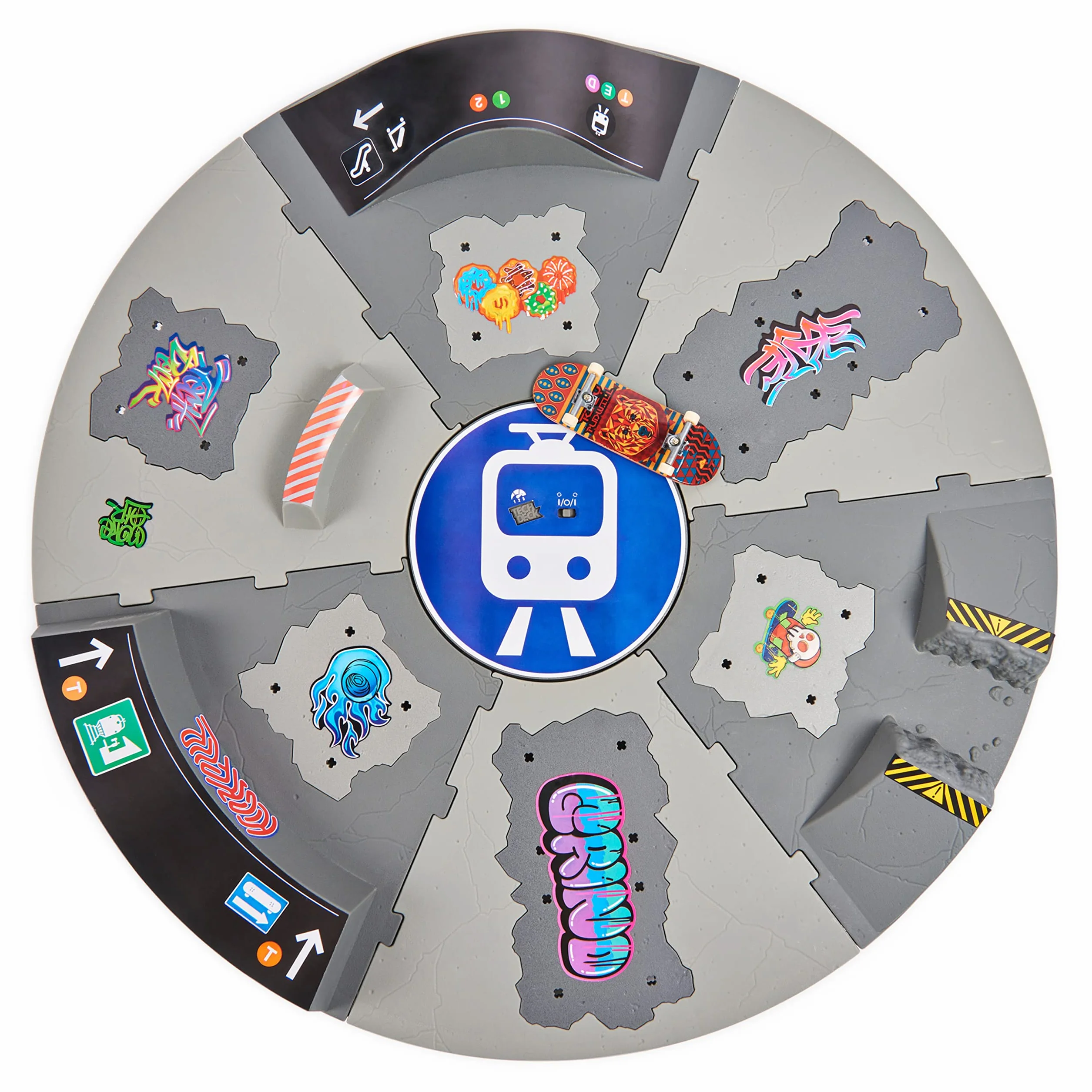 Tech Deck Finger Skate Rampe Motorisée Rotative 360° 50 cm - X-Connect - Jouet Enfant 6 Ans+
