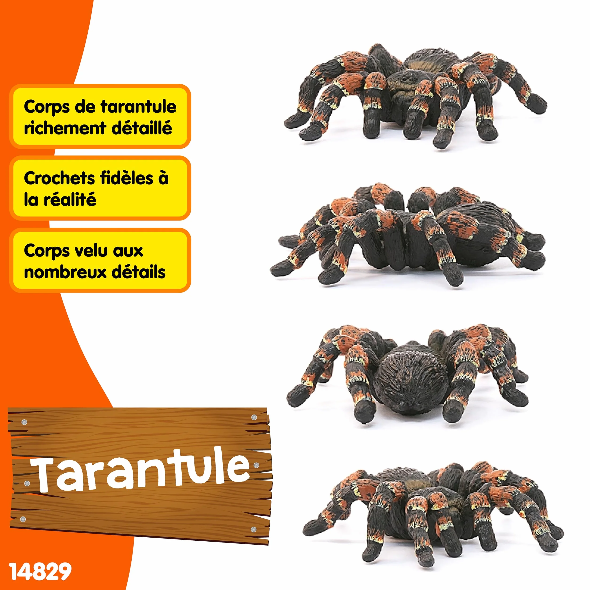 Schleich Wild Life Tarentule 14829 Figurine Animale 8 × 6 × 2 cm