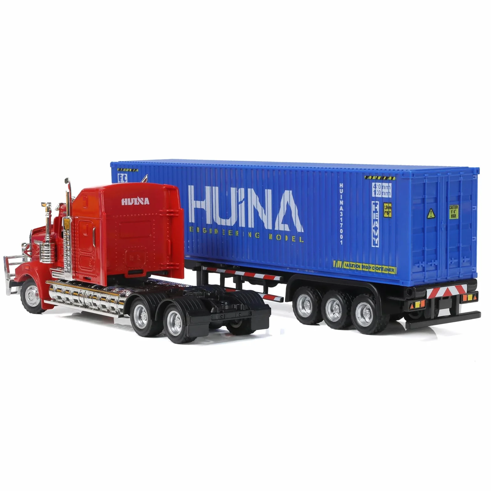 Camion Jouet Échelle 1/50 Métaux Modèle de Camion Américain Remorquage Moulé sous Pression Rouge Bleu