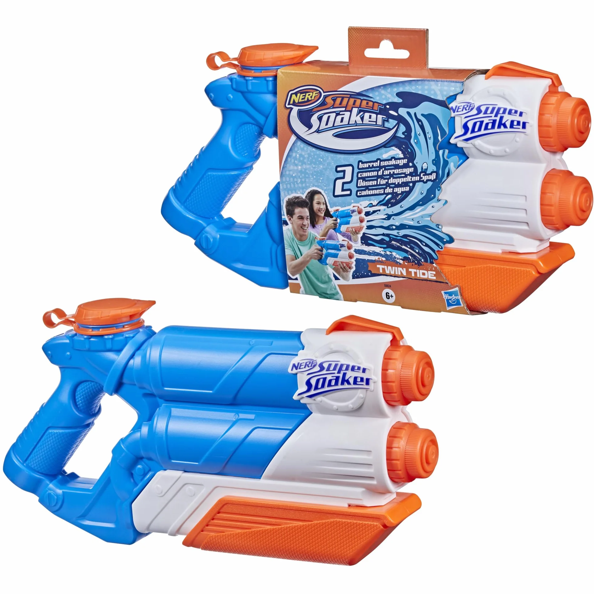 Nerf Super Soaker Twin Tide Blaster à Eau Puissant pour Enfant dès 6 Ans