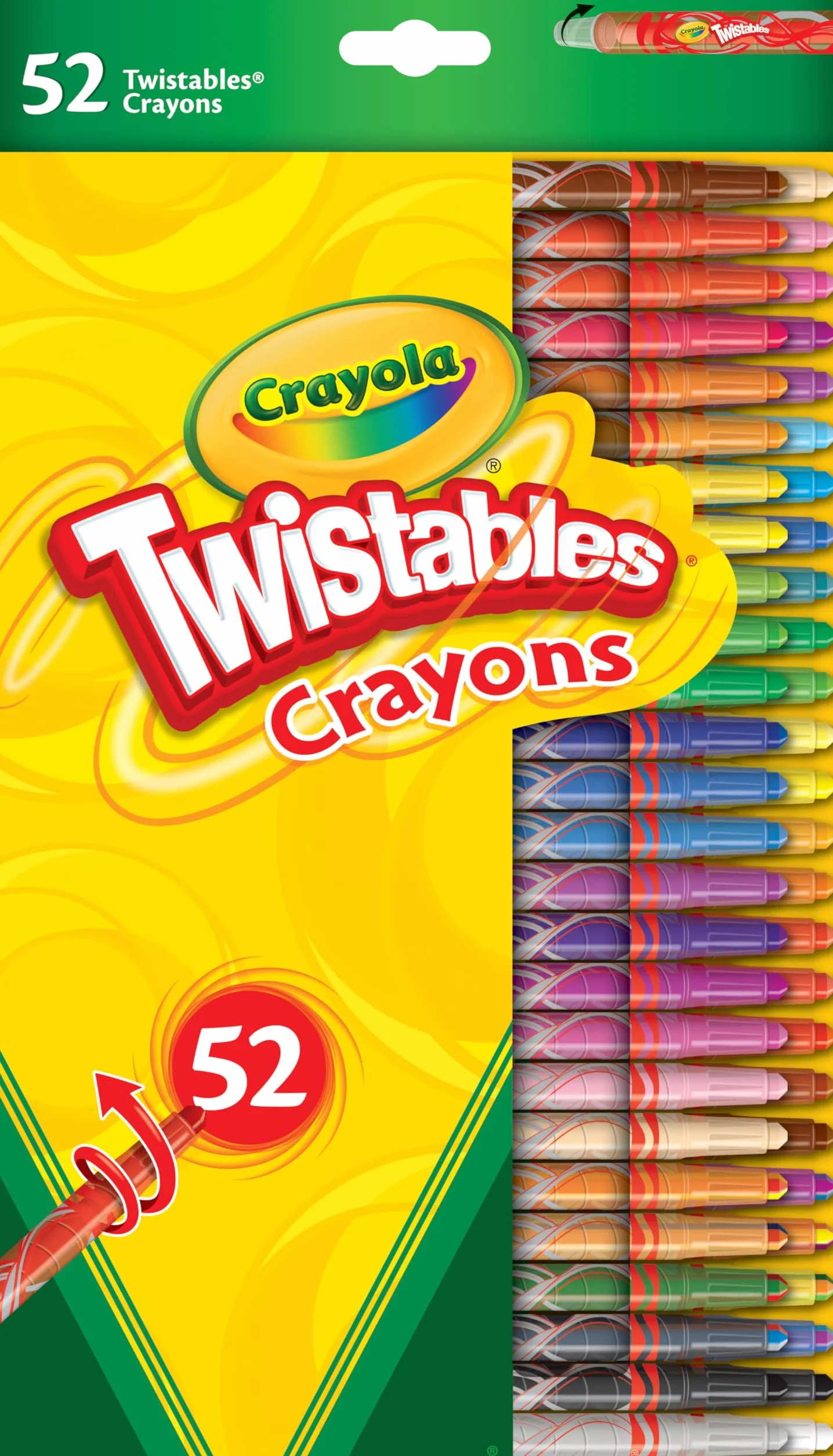 CRAYOLA TWISTABLES Crayons torsadés Multicolore 52 Count