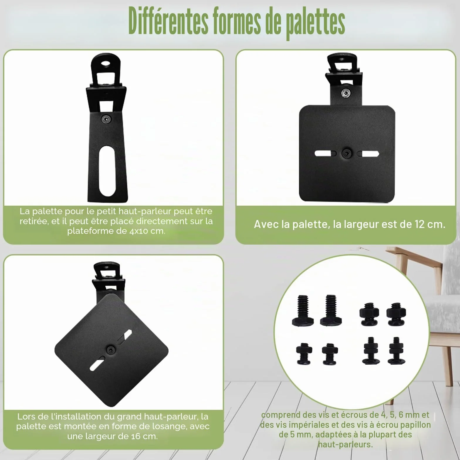 Supports d'enceintes Gekufa compatibles Samsung Sony, hauteur réglable 73,7-139,7 cm, pour haut-parleurs jusqu'à 5 kg