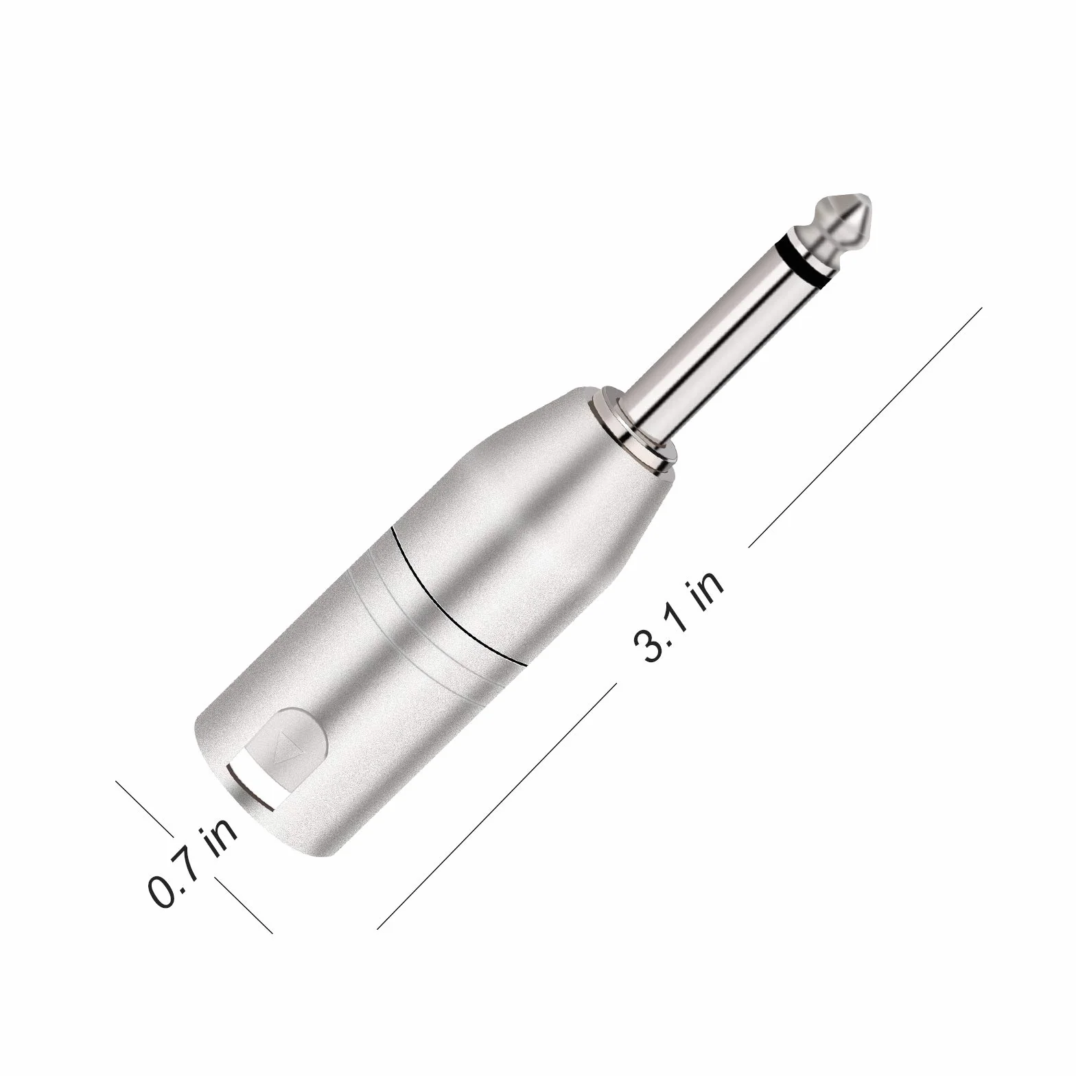 Tisino Adaptateur 6,35 mm TS mono vers XLR mâle - pack de 2