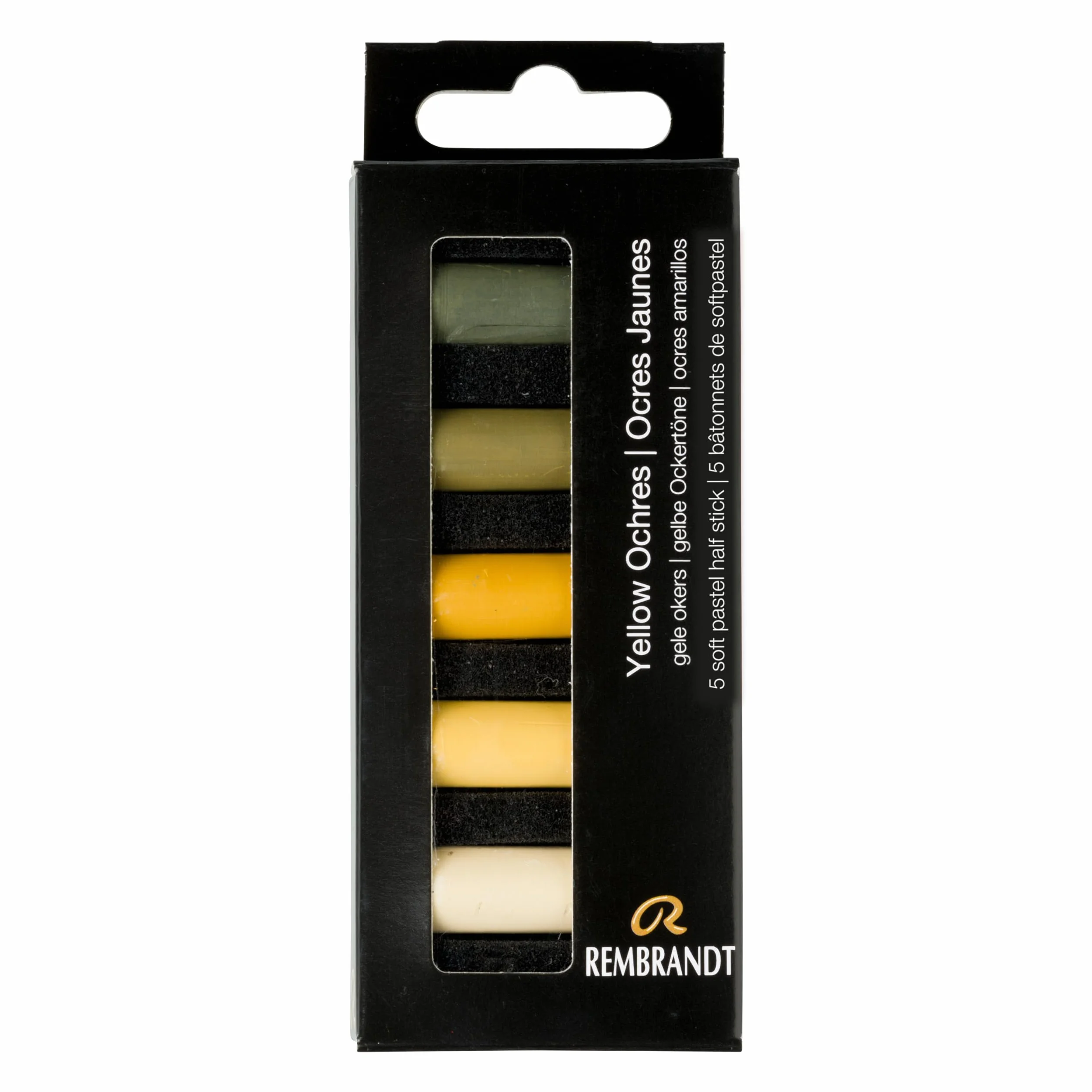 Rembrandt Professional Pastel Set Jaune Ocre Doux 5 Demi Pastels