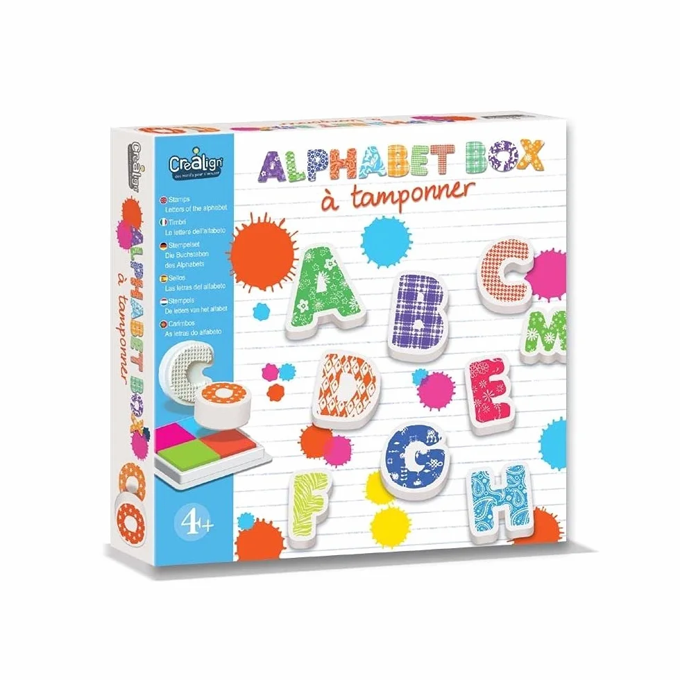 Créa Lign' Tampons Alphabet Box 4 Ans+ Loisirs créatifs Lettres déco