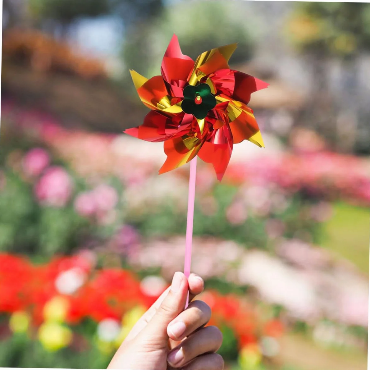 Lot de 20 Jouets Moulin À Vent en Plastique Coloré pour Jardin Extérieur