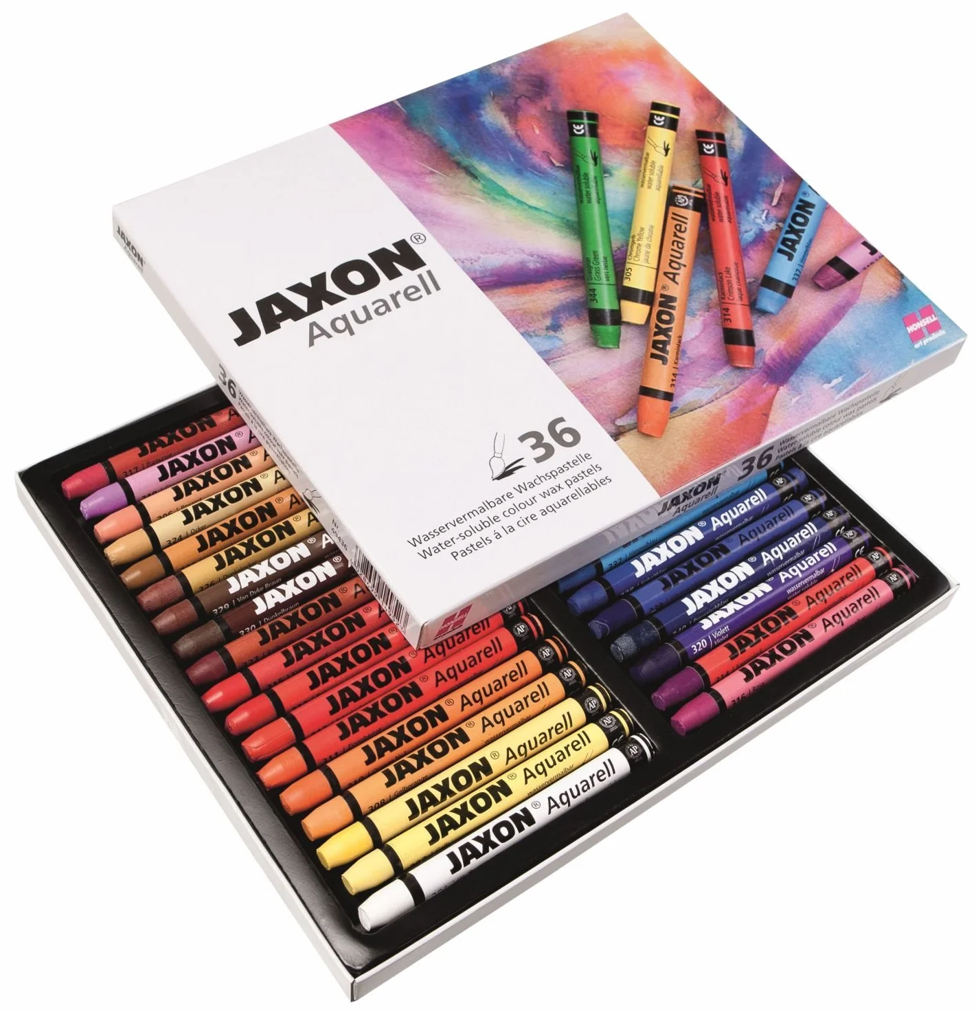 Jaxon Lot de 36 Craies aquarellables