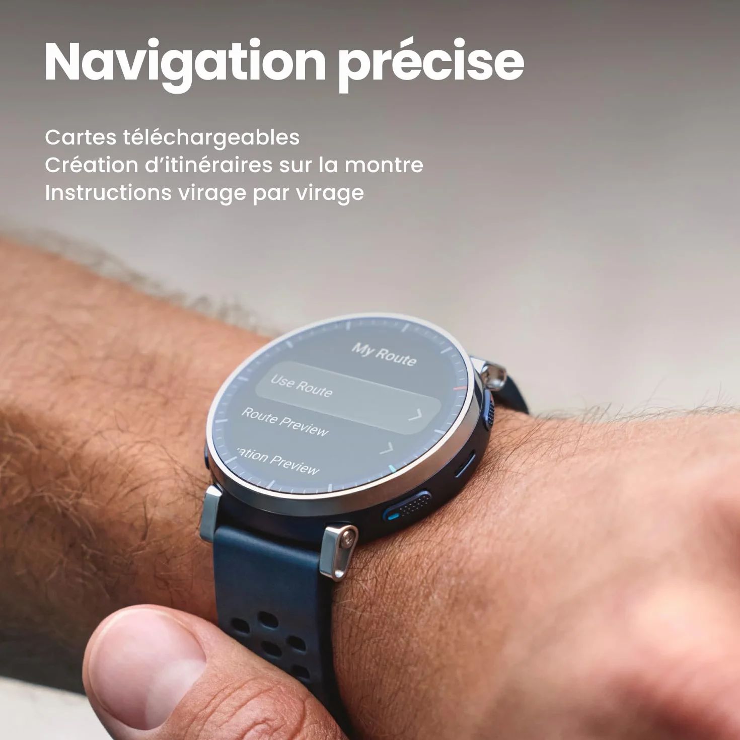 Amazfit Active 3 Premium Montre Connectée GPS Running Écran AMOLED 1,32" Saphir Autonomie 12 Jours 4 Go NFC 5 ATM Smartwatch Android iPhone