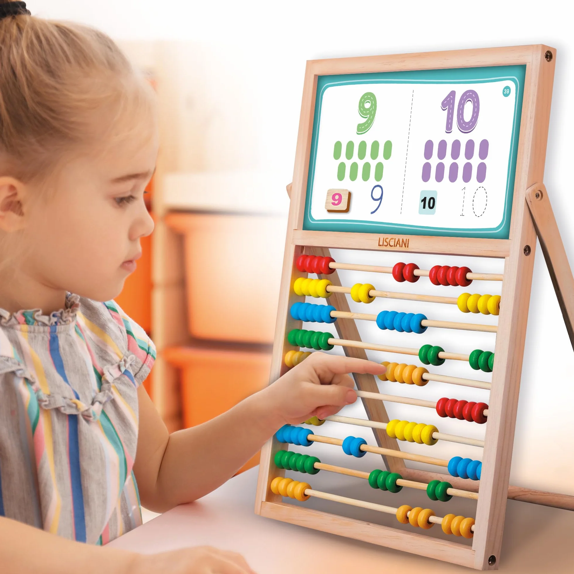 Lisciani Montessori Mes Premières Compétences Jeu Éducatif Enfants 3 Ans Apprendre Chiffres Lettres Tableau Magnétique Effaçable