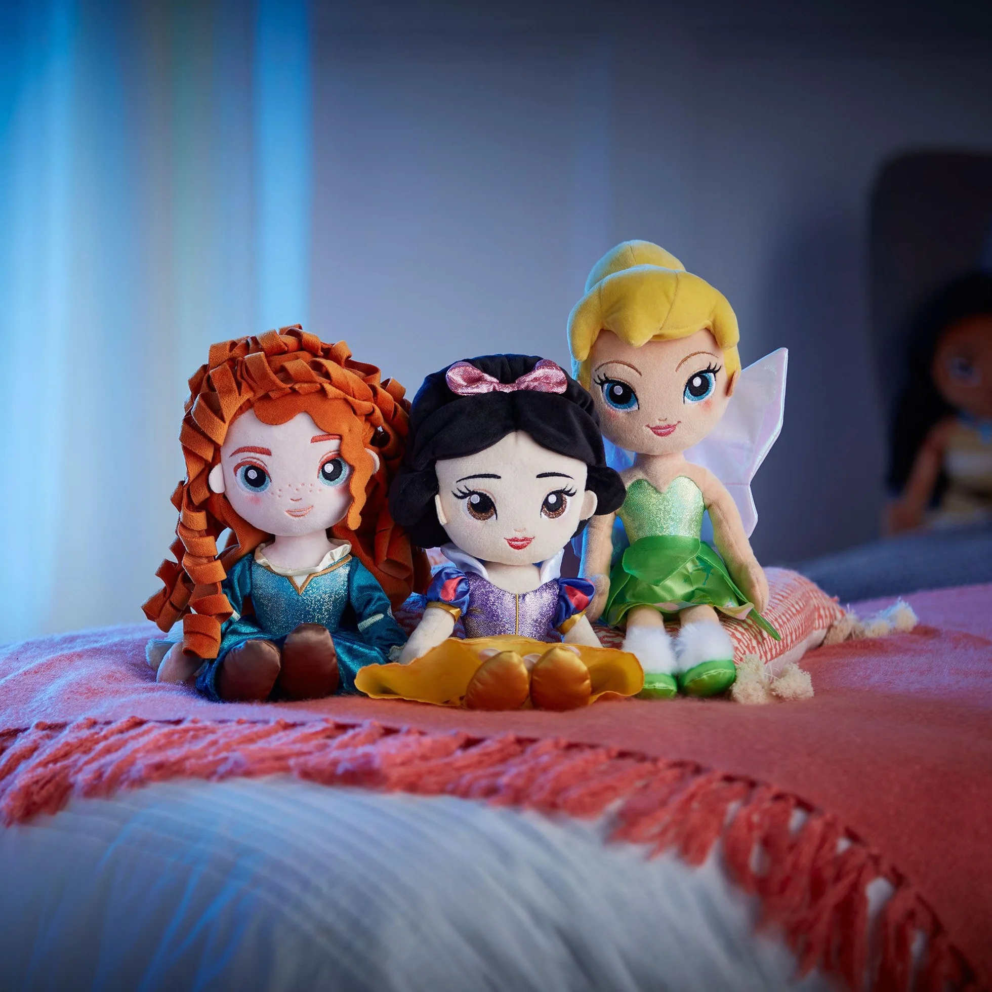 Disney Store Officiel Poupée Peluche Clochette 35 cm Fée Douce Robe Satin Iconique Détails Brodés