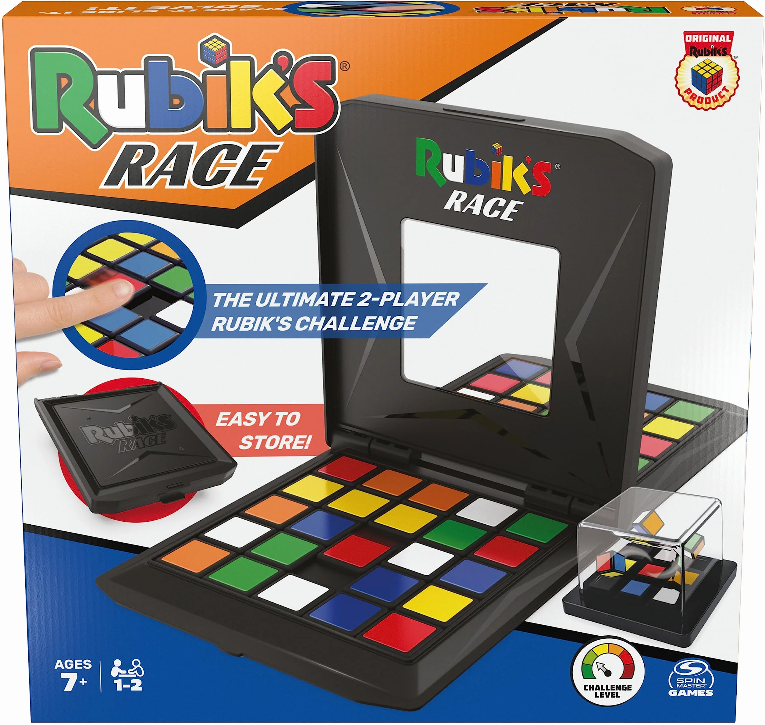 Rubik's Cube Rubiks Race Version Classique - Jeu De Société 3X3 - Stratégie Face à Face - Jeu Casse-Tête Adulte Et Enfant 7 Ans Et +