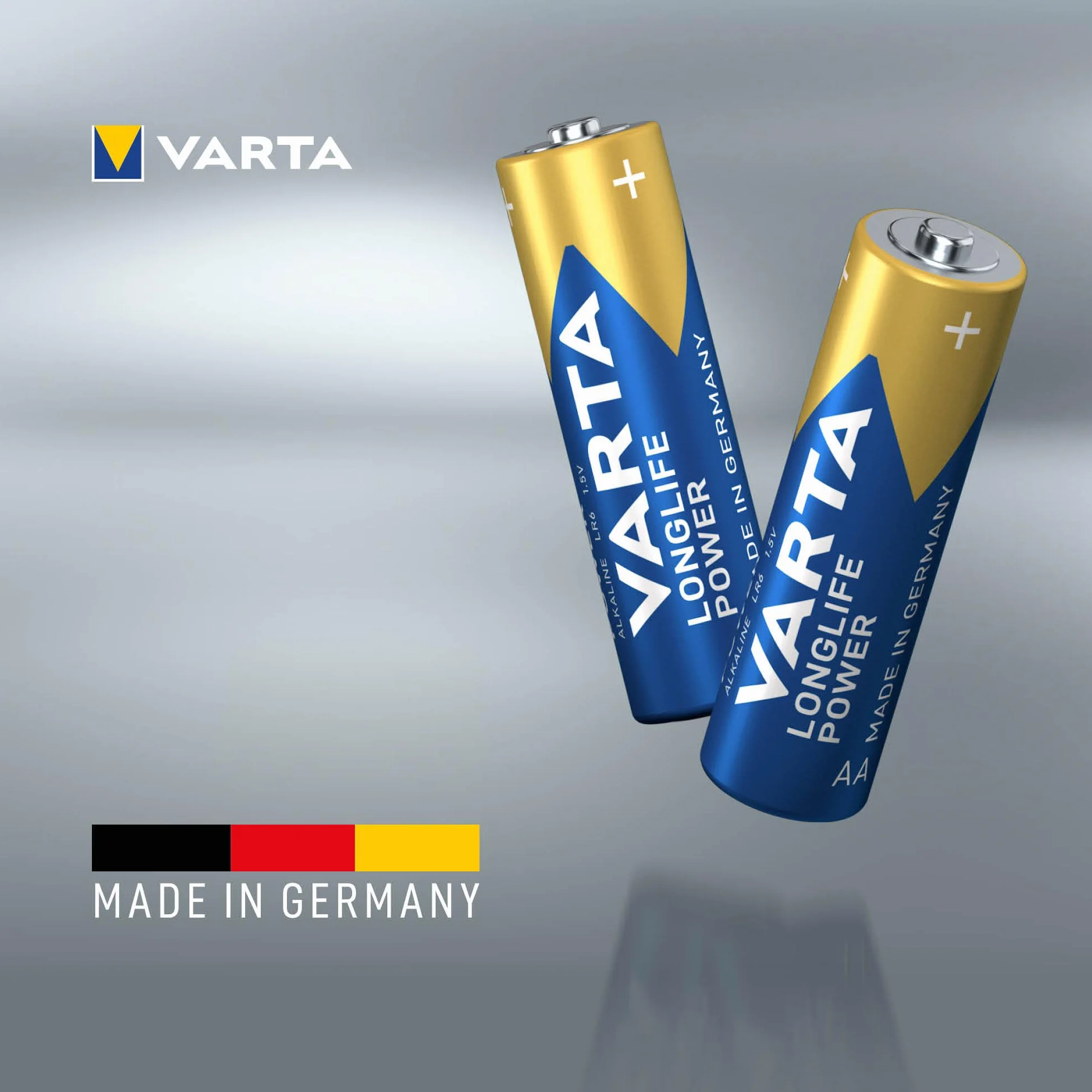 VARTA Piles AA Longlife Power Alcalines 1,5V Lot de 20 Emballage Recyclé Made in Germany