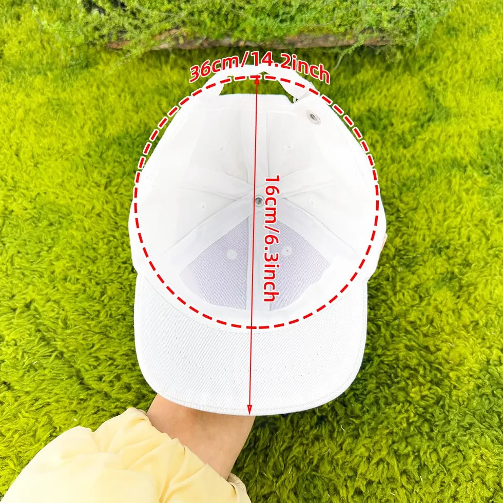 Casquette de baseball en peluche pour poupée 20 cm blanc