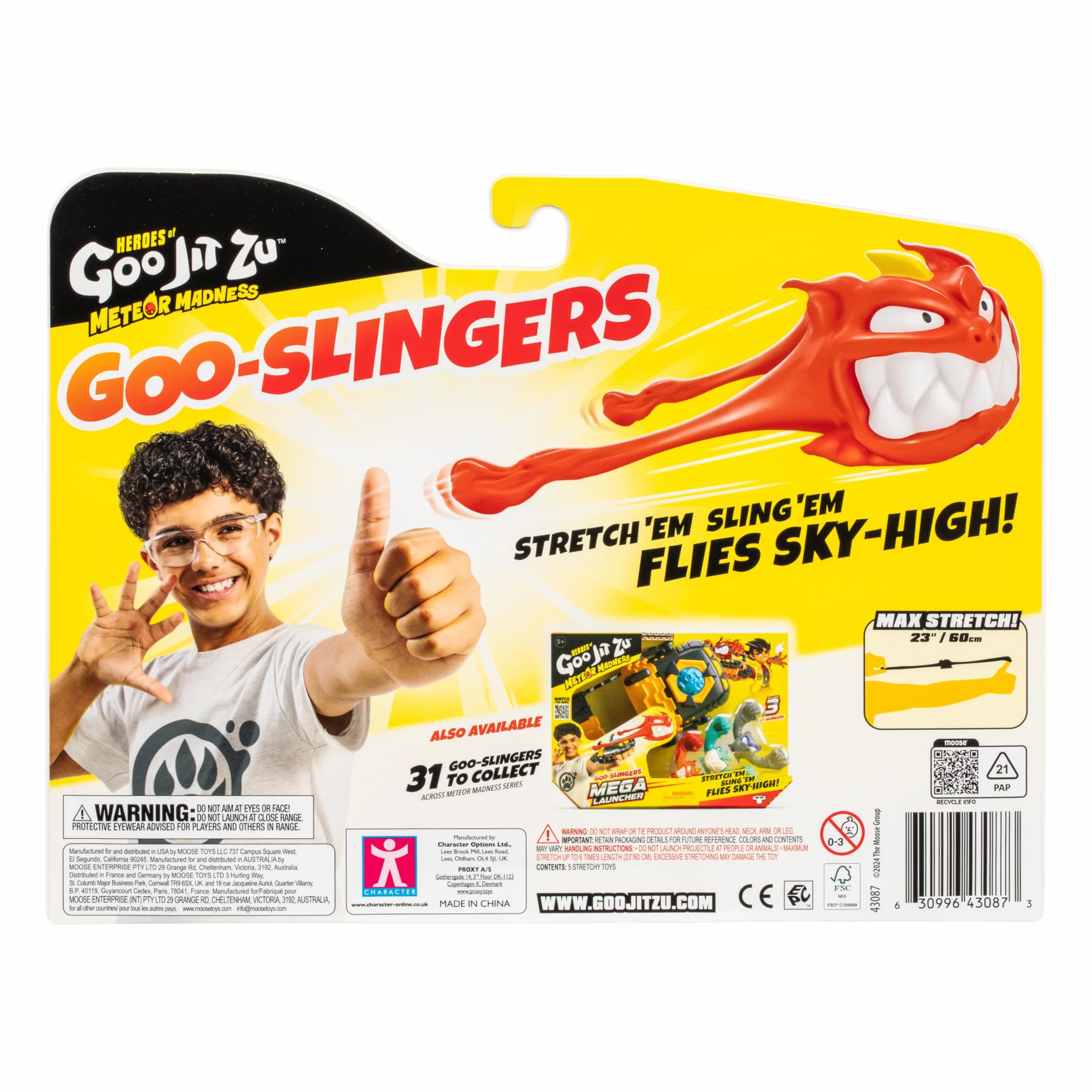 Heroes of Goo JIT Zu Meteor Madness Goo Slingers Coffret de 5 frondeurs visqueux Hyper Blast Cosmic Metallic