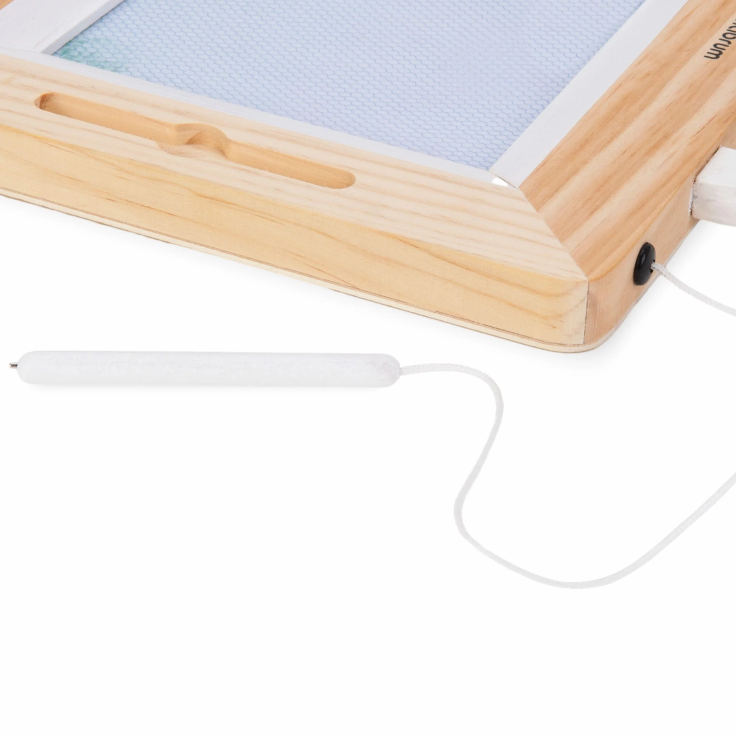 Mamabrum Livre de Gribouillage en Bois avec 3 Tampons, Planche à Dessin, Jouet Éducatif pour Enfants 3 Ans+