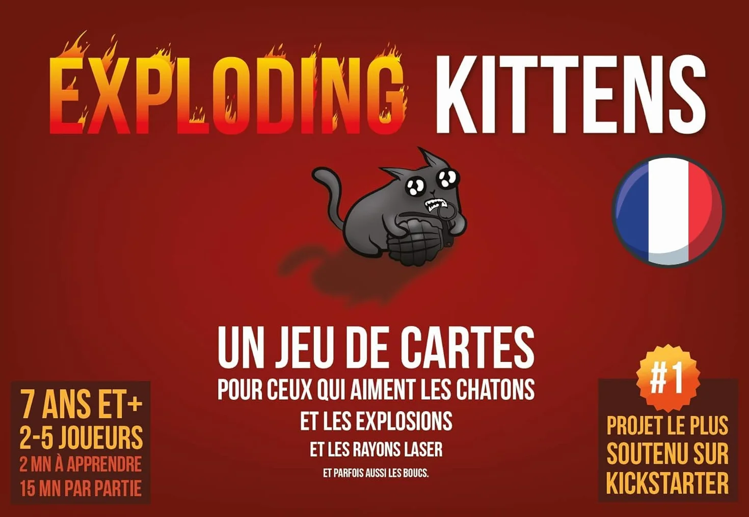 Asmodee Exploding Kittens Jeu de Base - Jeu de Cartes pour Adultes et Enfants dès 7 Ans - 2 à 5 Joueurs - 15 Min