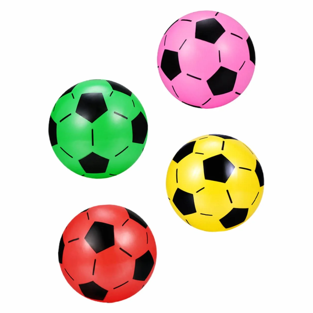 Vaguelly 4 Pièces Ballon de Football Gonflable Jouets de Piscine 20CM Colorées Plastique