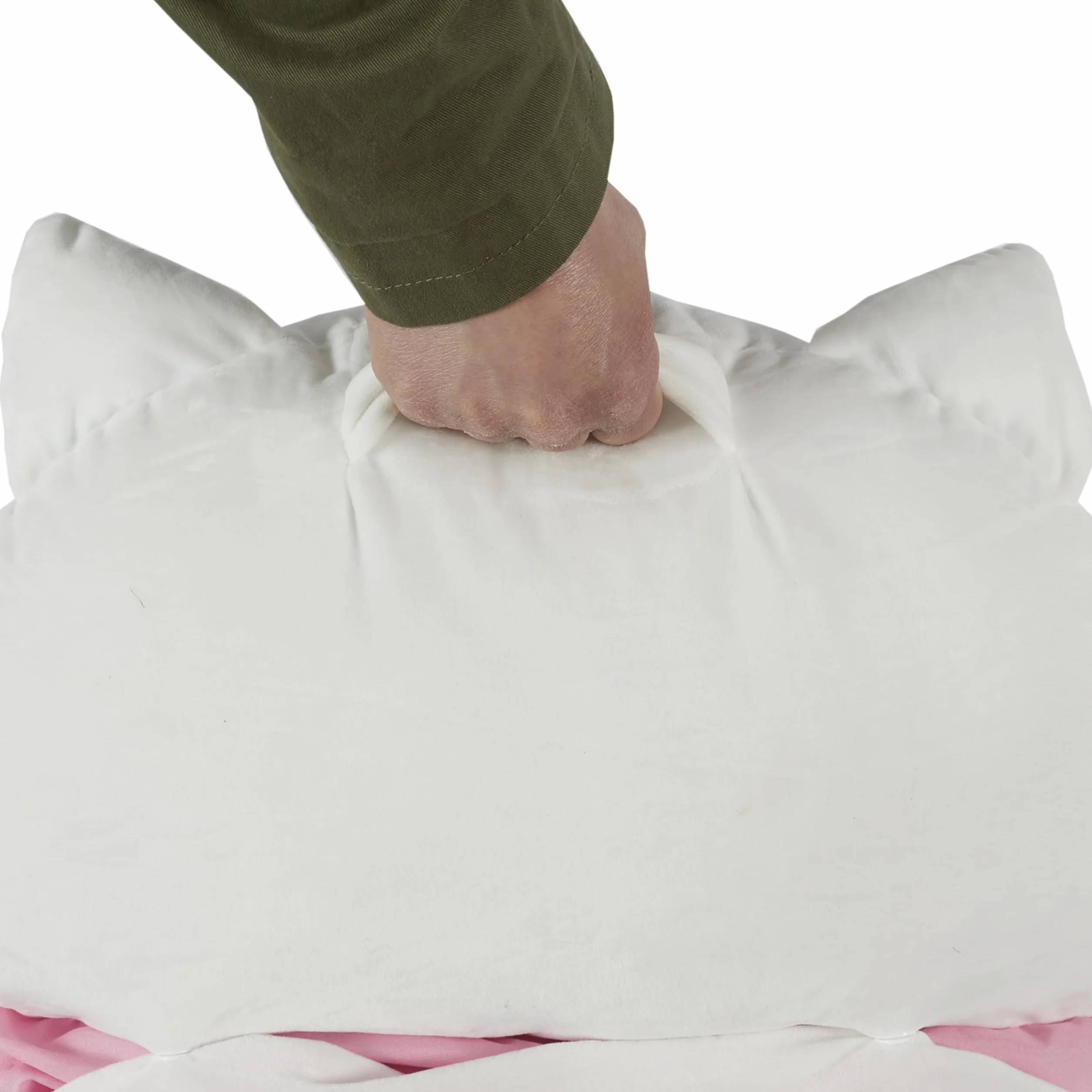 HOME DECO KIDS TX9401 Sac de Couchage Convertible Licorne 130x50 cm Rose Blanc